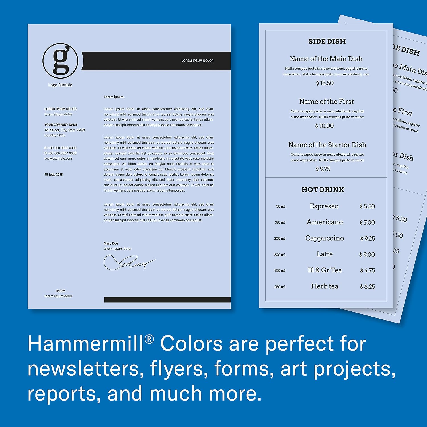 Hammermill Colored Paper, 20 lb Ivory Printer Paper, 8.5 x 11 - Made in the USA, Pastel Paper, 103176R - 1 Ream (500 Sheets)