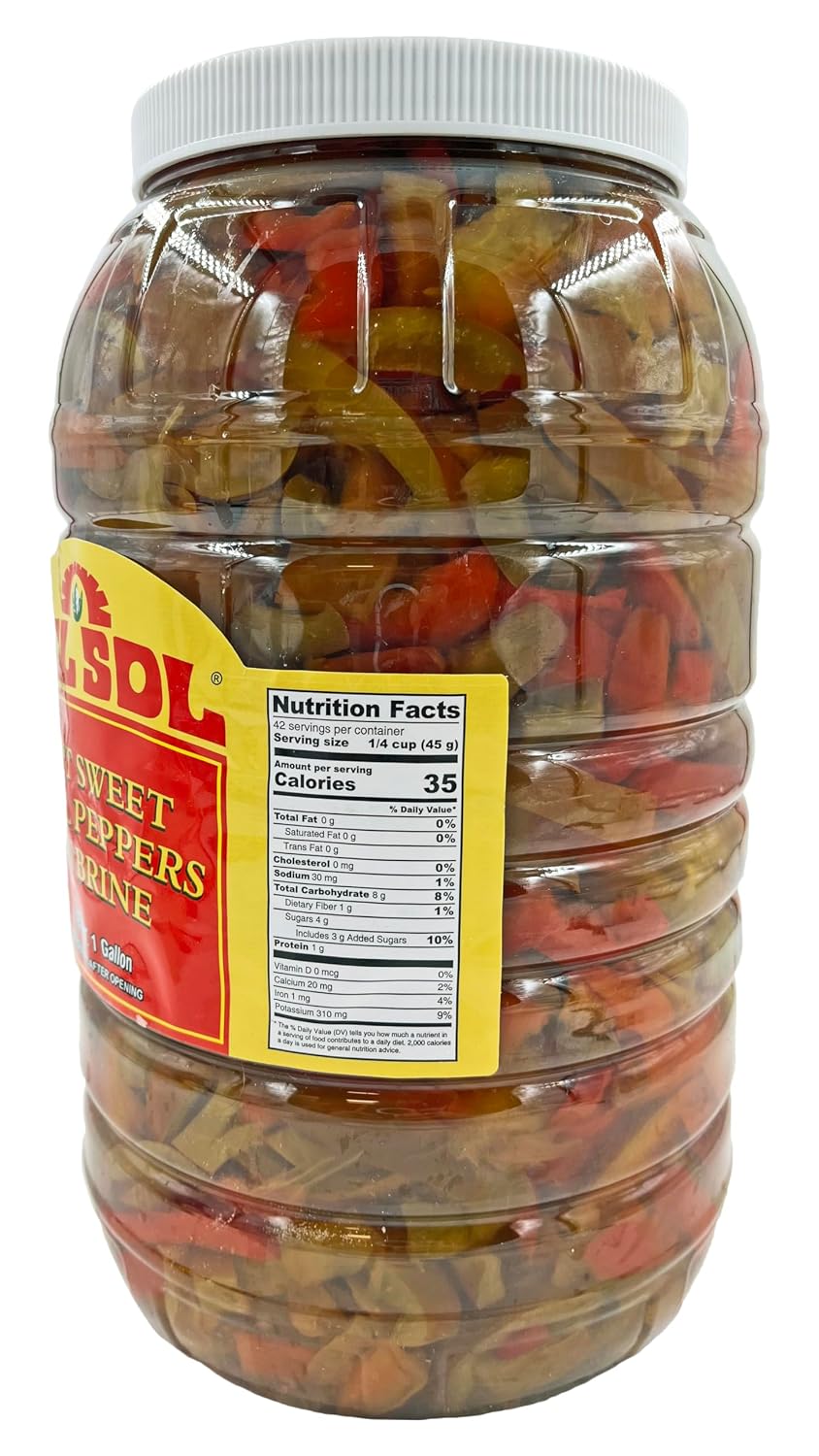 Del Sol Cut Sweet Bell Peppers in Brine (1 Gallon)
