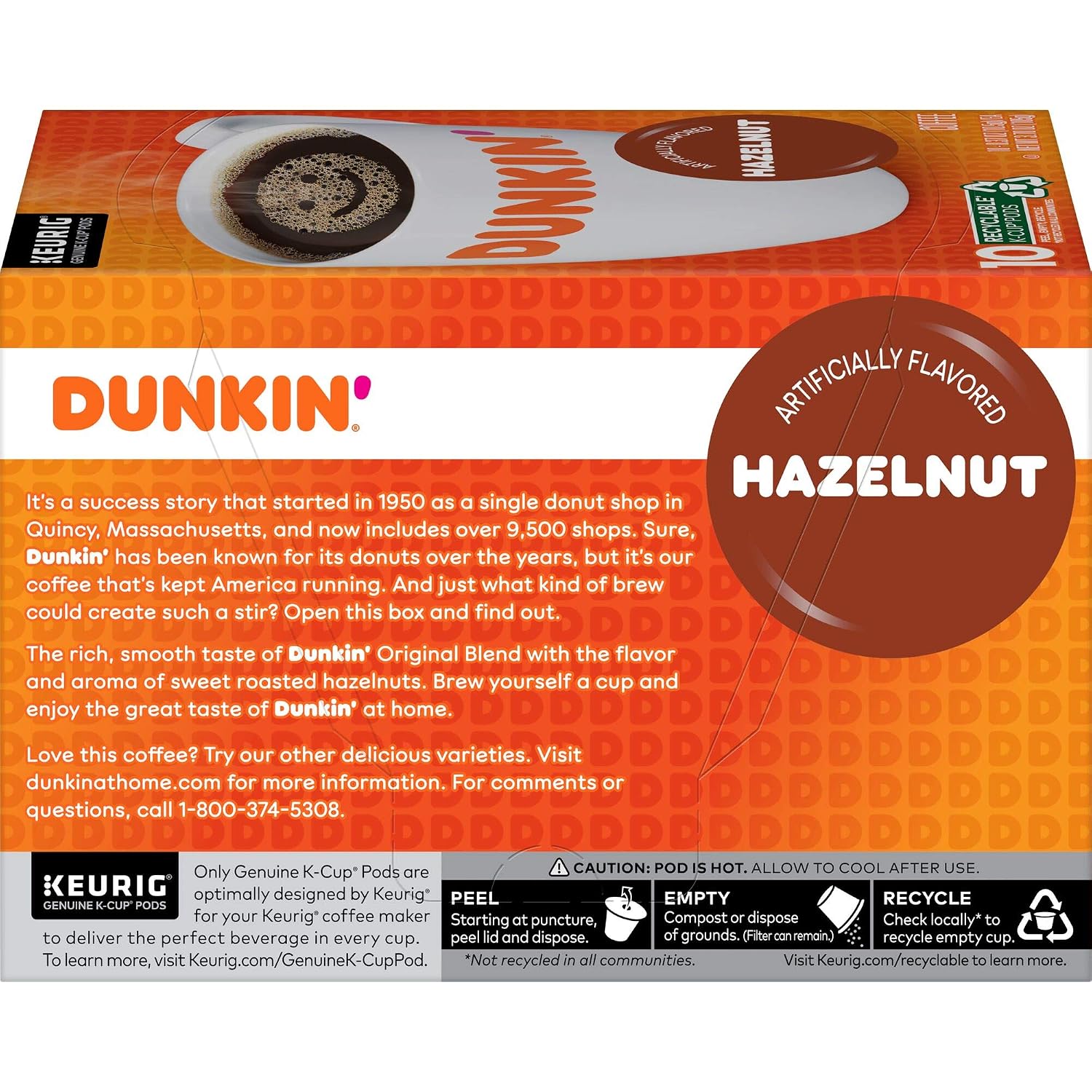Dunkin’ French Vanilla Artificially Flavored Coffee, 60 Keurig K-Cup Pods | 6 boxes of 10 single serve coffee pods each, Smooth & rich flavor, Made with arabica coffee, Shelf stable, SNAP EBT eligible