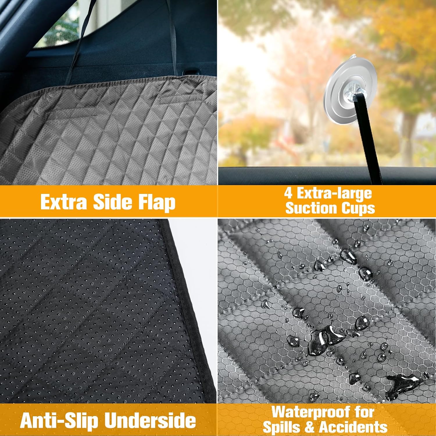 PETICON SUV Cargo Liner for Dogs, Trunk Cover with Bumper Flap Protector