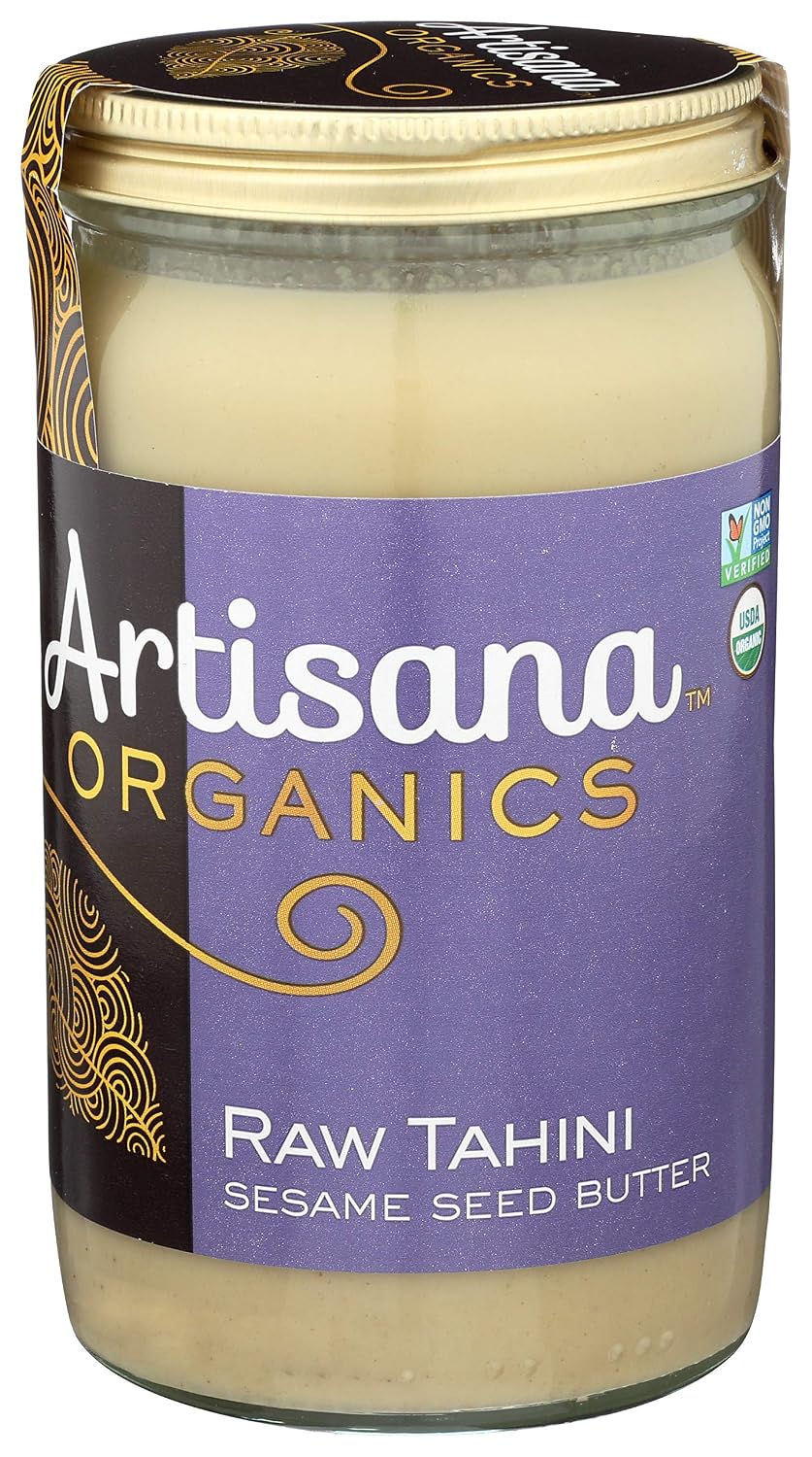 Artisana Organics Raw Tahini Sesame Seed Butter - Just One Ingredient, Unroasted, Vegan, Paleo and Keto Friendly, Non-GMO, 14oz Jar