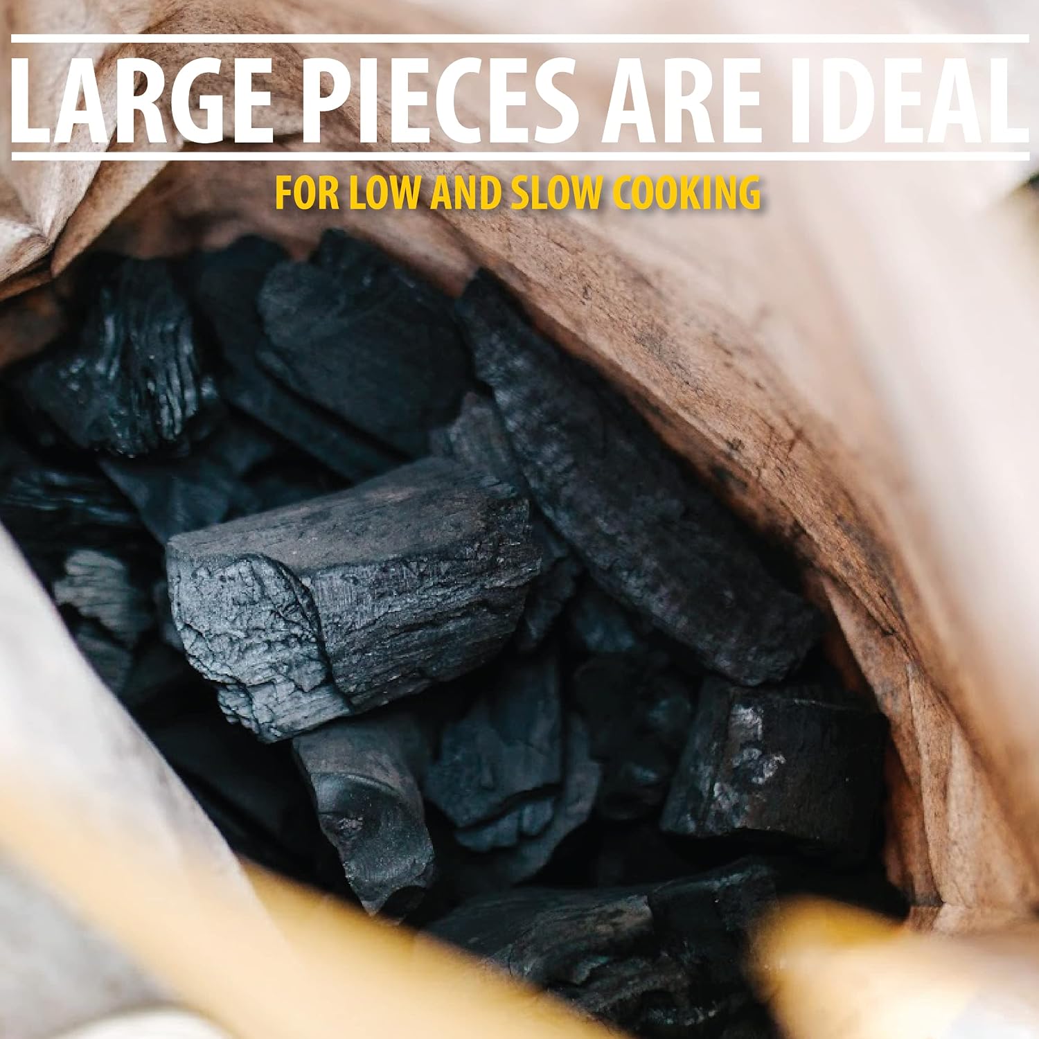FOGO Super Premium Hardwood Lump Charcoal, Natural, Large Sized Lump Charcoal for Grilling and Smoking, Restaurant Quality, 35 Pound Bag