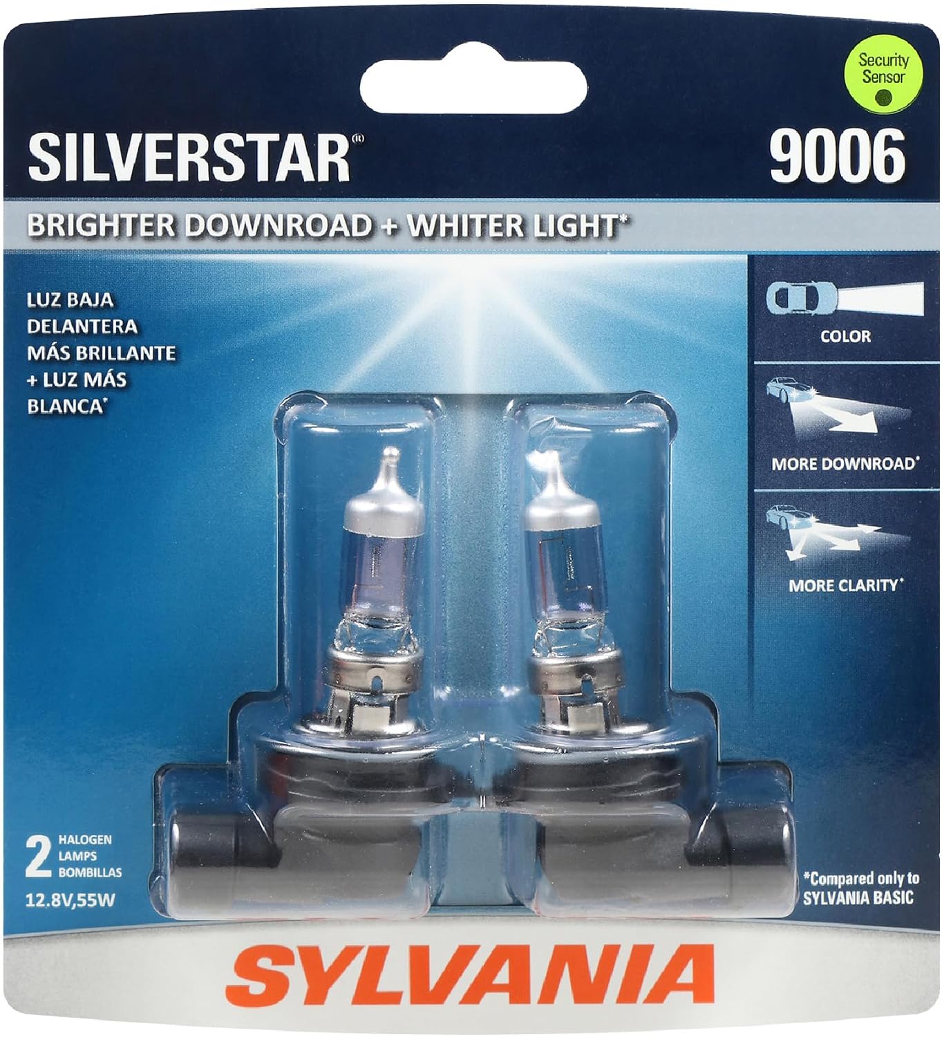 SYLVANIA - 9006 SilverStar - High Performance Halogen Headlight Bulb, High Beam, Low Beam and Fog Replacement Bulb
