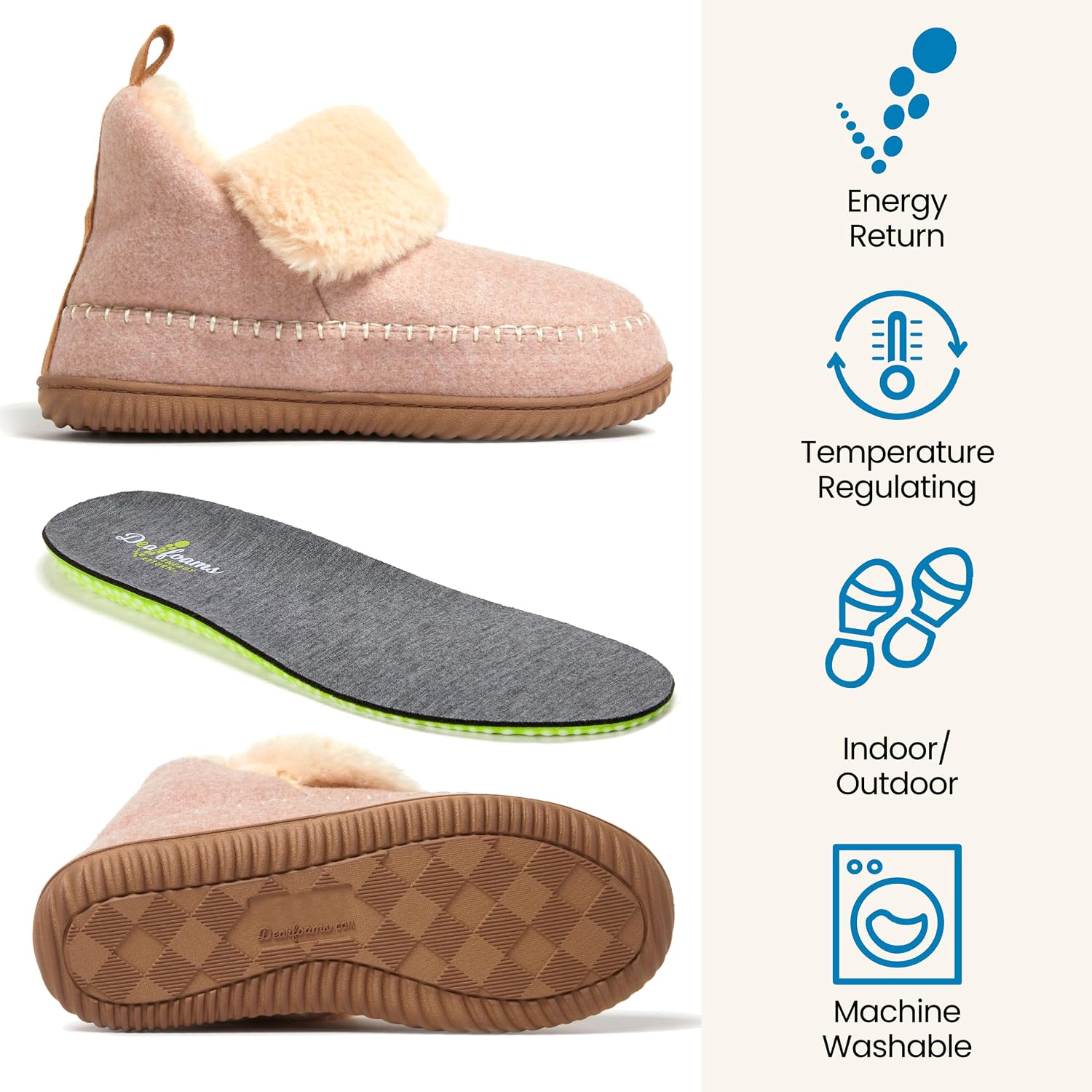 Dearfoams Women's Moritz Mountain Energy Return Technology Bootie