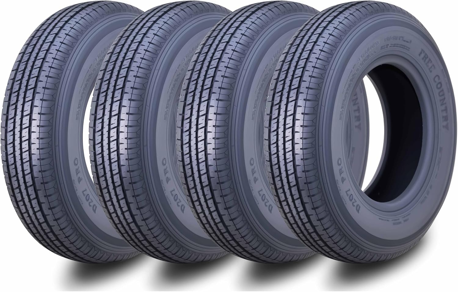 FREE COUNTRY 4 Premium Trailer Tire ST225/75R15 10PR LRE 117N w/Scuff Guard