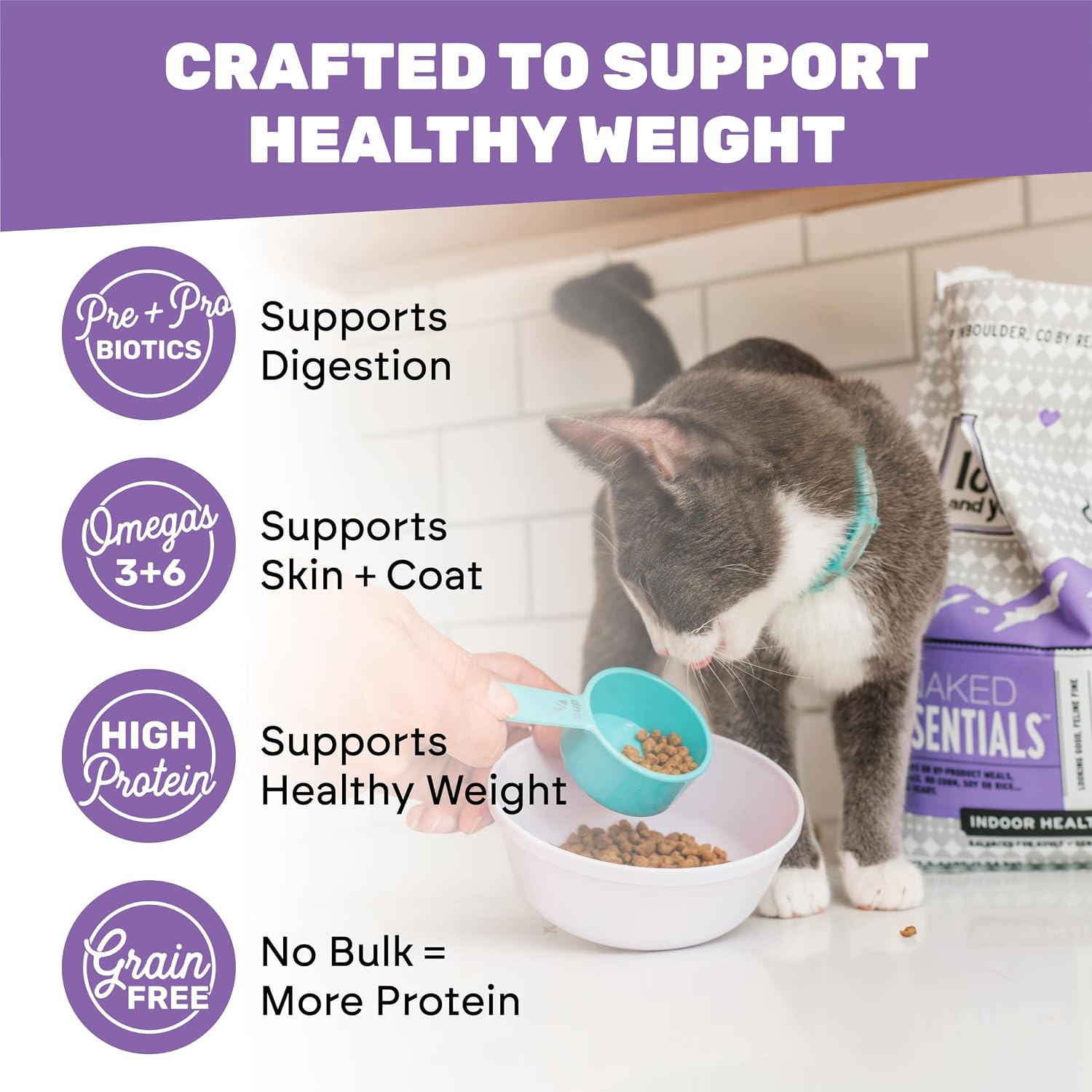 I and love and you Naked Essentials Dry Cat Food - Salmon + Trout - Grain Free, Real Meat, No Fillers, Prebiotics + Probiotics, 3.4lb Bag
