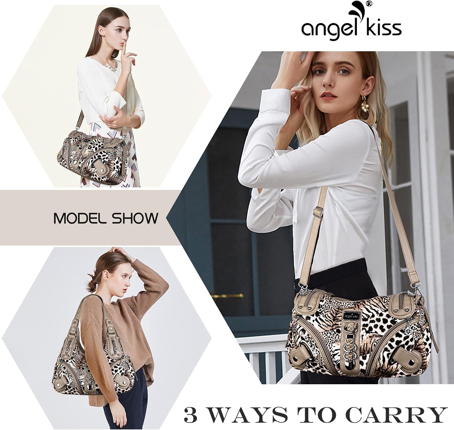 Angelkiss Hobo Purses and handbags for Women Satchel Handbag Women Purses Large Daily Shoulder Bags