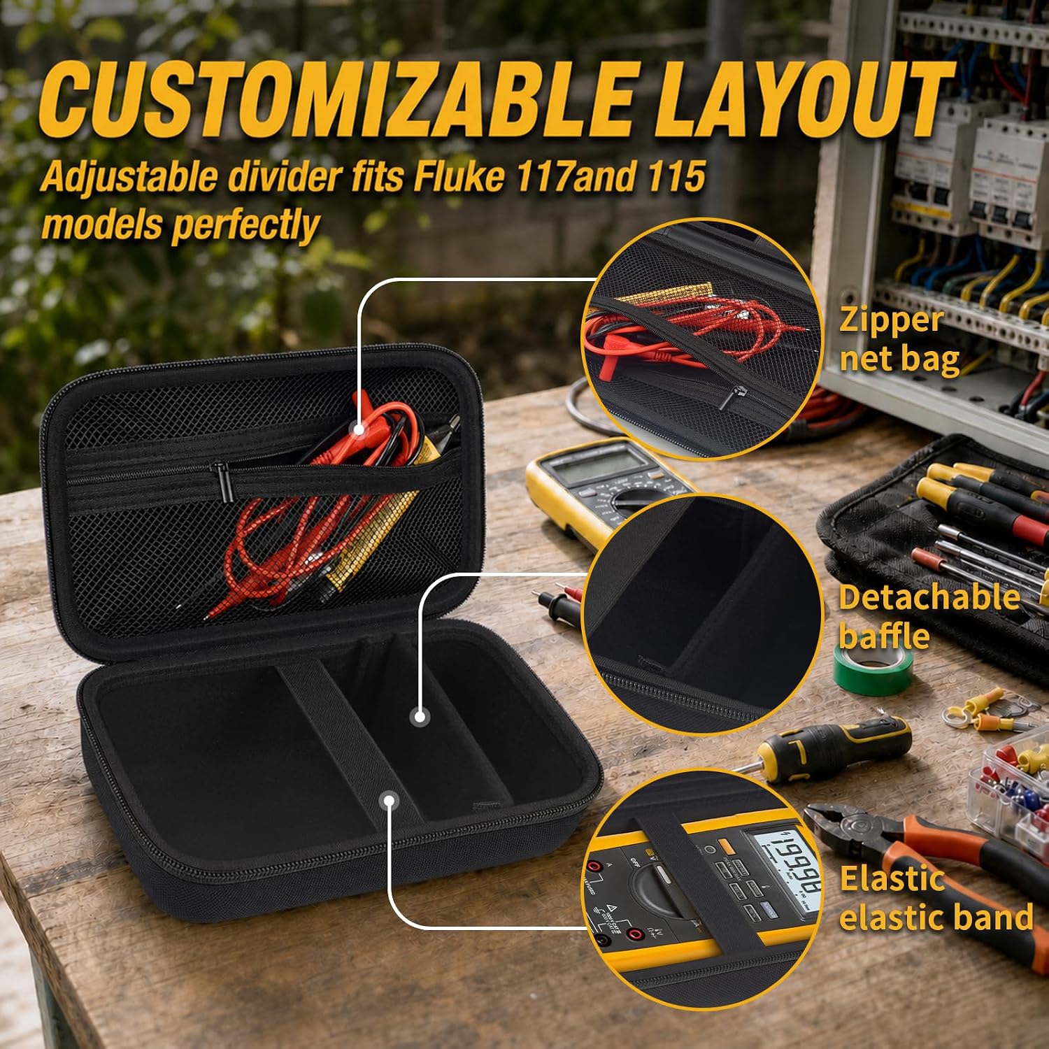 Comecase Hard Case for Fluke 87V/88V/15B+/17B+ and More Digital Multimeter