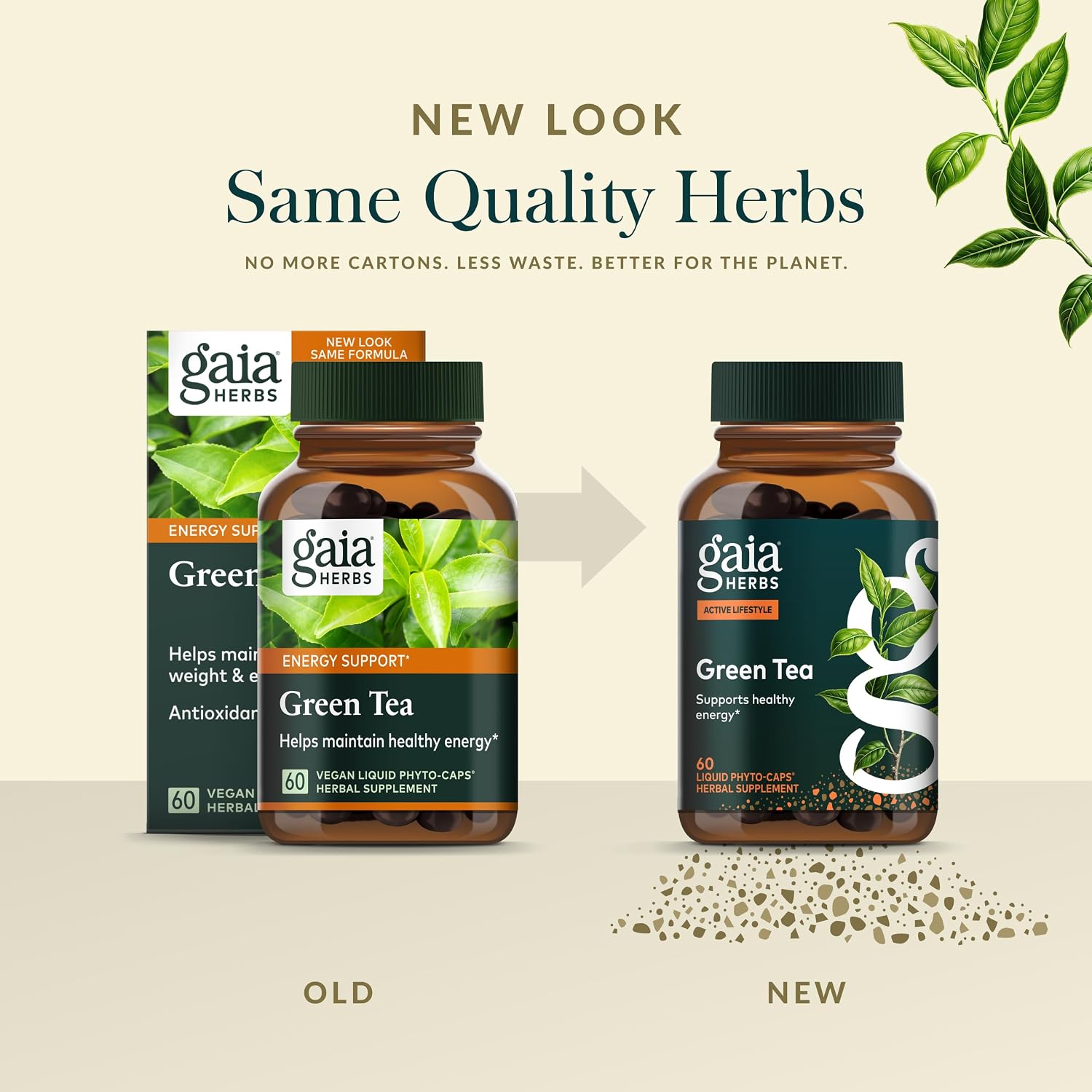 Gaia Herbs Green Tea - Helps Maintain Healthy Energy Levels* - with Green Tea Leaf & Extract - 60 Vegan Liquid Phyto-Caps (30 Servings)