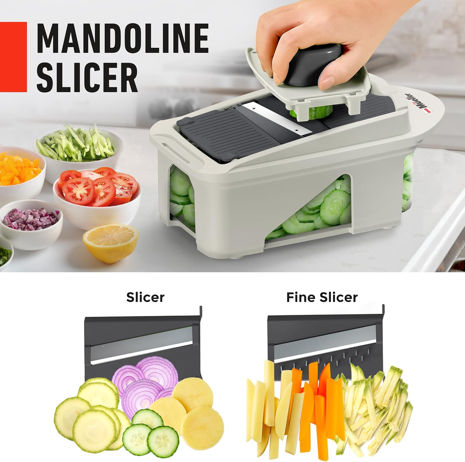 Mueller The Real Original Pro Vegetable Chopper & Mandoline Slicer, 10-in-1