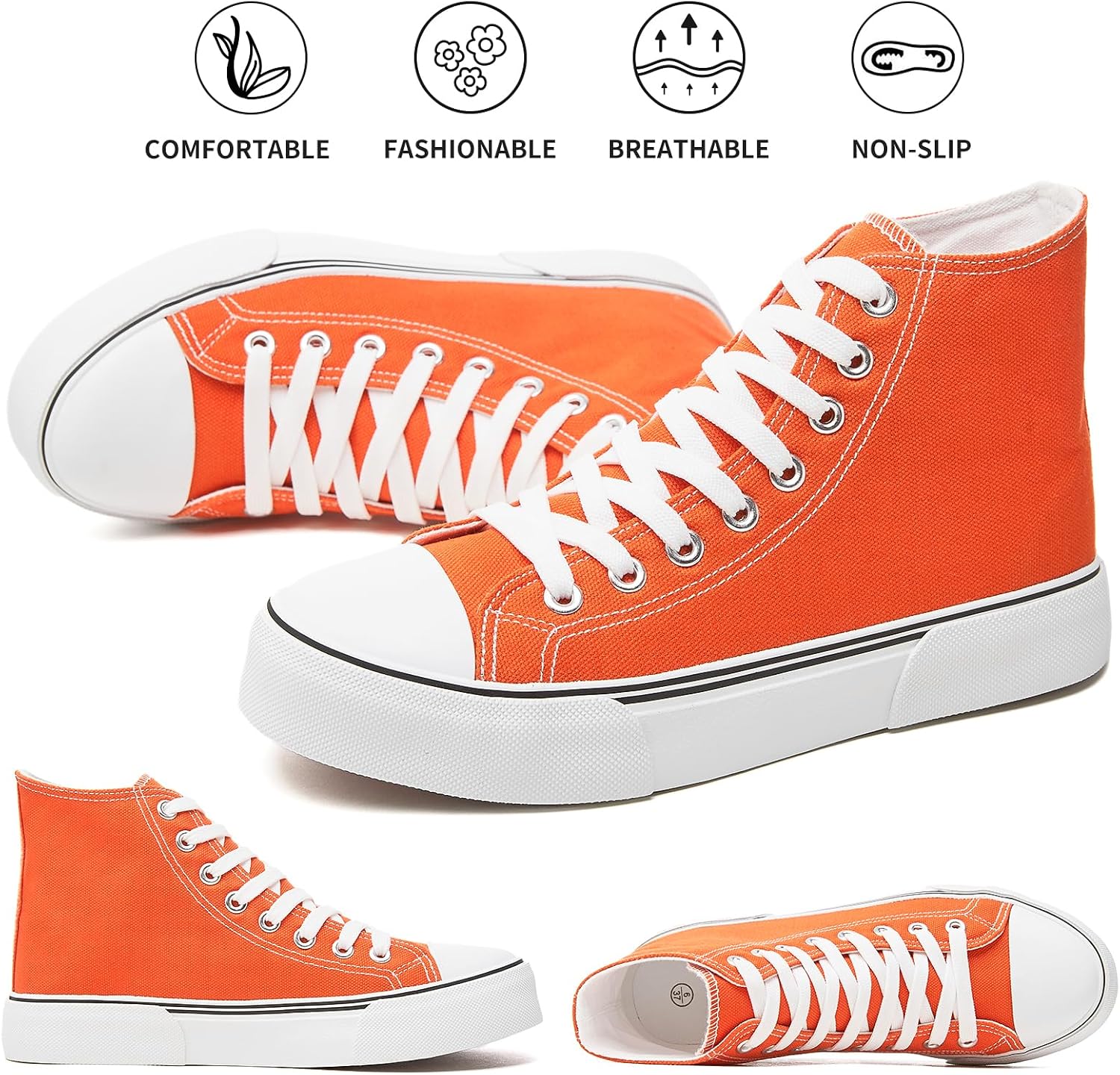 hash bubbie High Top Canvas Sneakers Fashion Walking Shoes