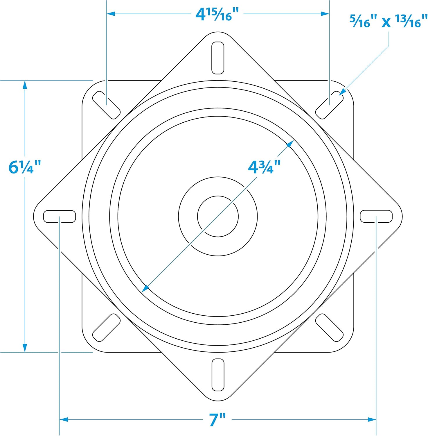 Seachoice Cadmium-Plated 360-Degree Marine Boat Seat Swivel