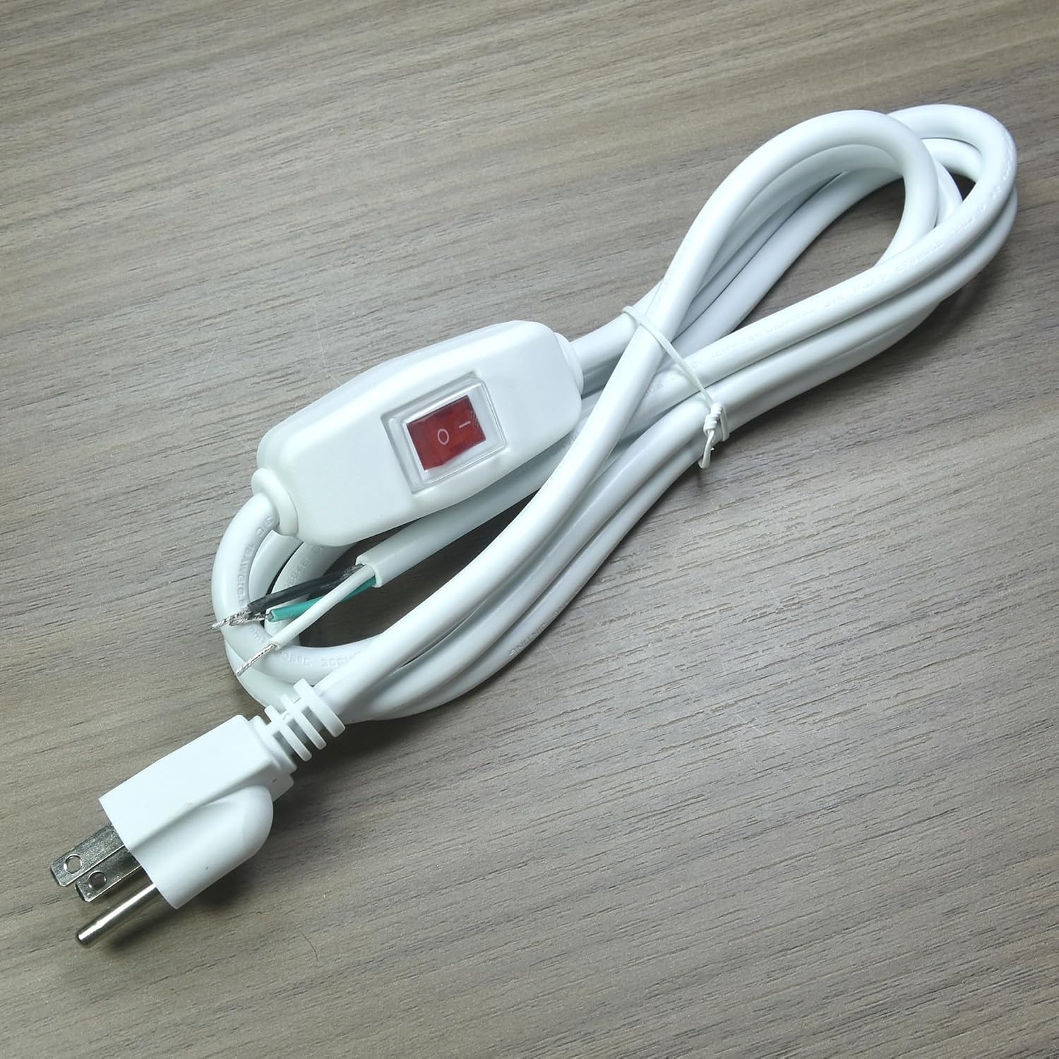 FILSHU 6ft 18 Gauge 3 Prong AC Power Cord with On Off Switch