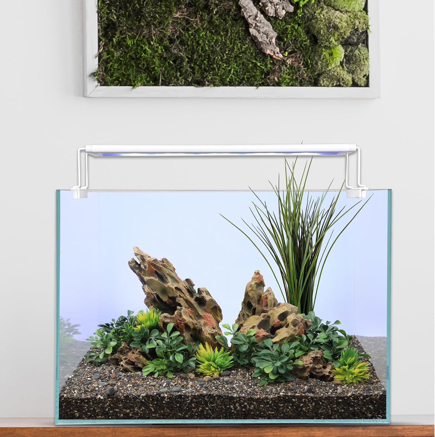 CURRENT USA 18-24" Inch White Full Spectrum Freshwater LED Aquarium Plant Light 10 15 20 25 Gallon | Satellite Plus RGB+ for Aquariums | Wireless 24