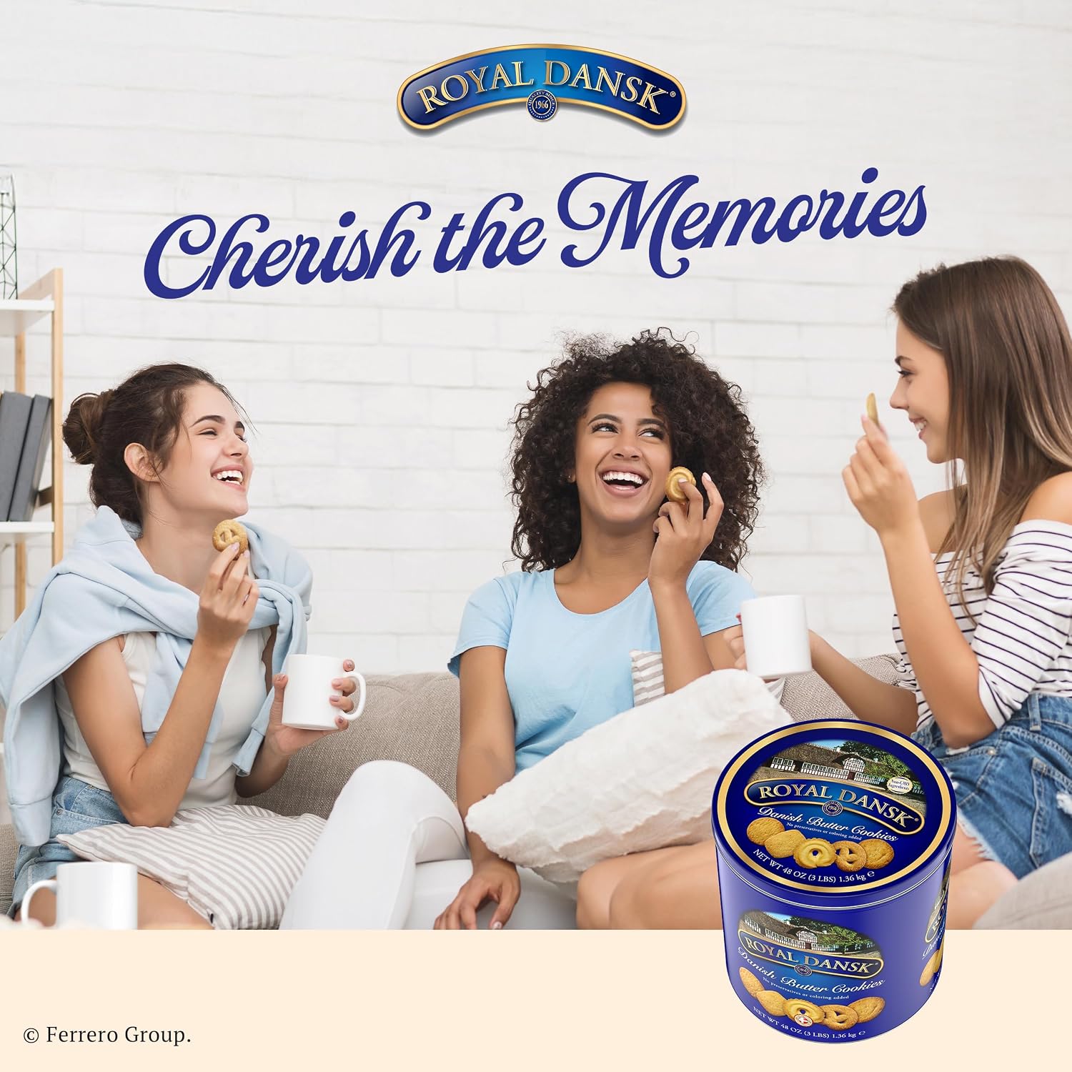 Royal Dansk Butter Cookies, Premium Assorted Cookies Made with Real Butter, Great for Sharing and Hosting, 12 oz