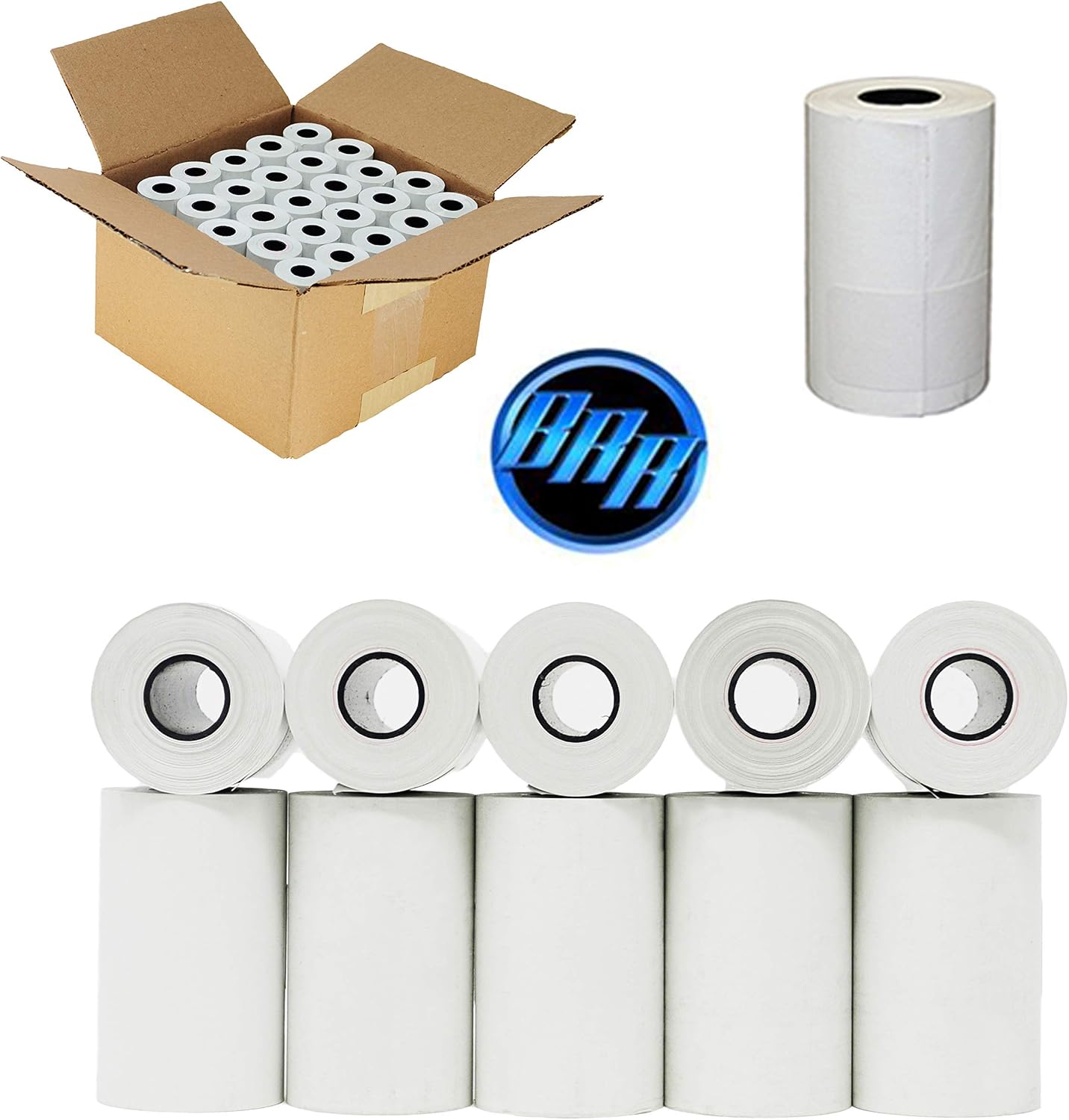 (50 Rolls) 3 1/8 x 230 Thermal Paper Receipt Rolls (55 GSM Premium Quality German Paper) Fits All POS Cash Registers BPA Free - BuyRegisterRolls