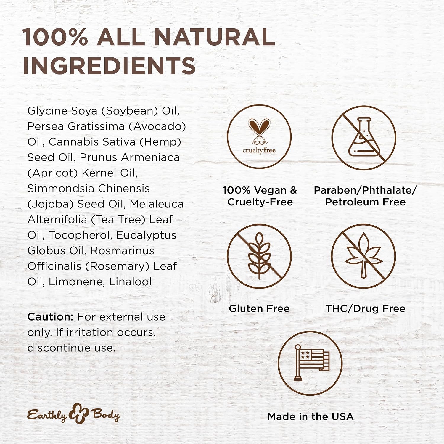 Earthly Body Miracle Oil, 1 fl. oz. - 3 Pack - 100% Natural Tea Tree Oil, Hemp Seed Oil & Vitamin E - Moisturizer, Calms Skin Irritations, Helps Smooth Wrinkles - Gluten Free, 100% Vegan