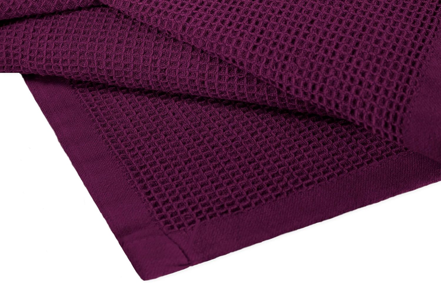 Crover All Season Waffle Premium Thermal Blanket Queen Size 90"x90" Durable Soft Cozy Breathable Weave Design 100% Cotton, Orchid Pink