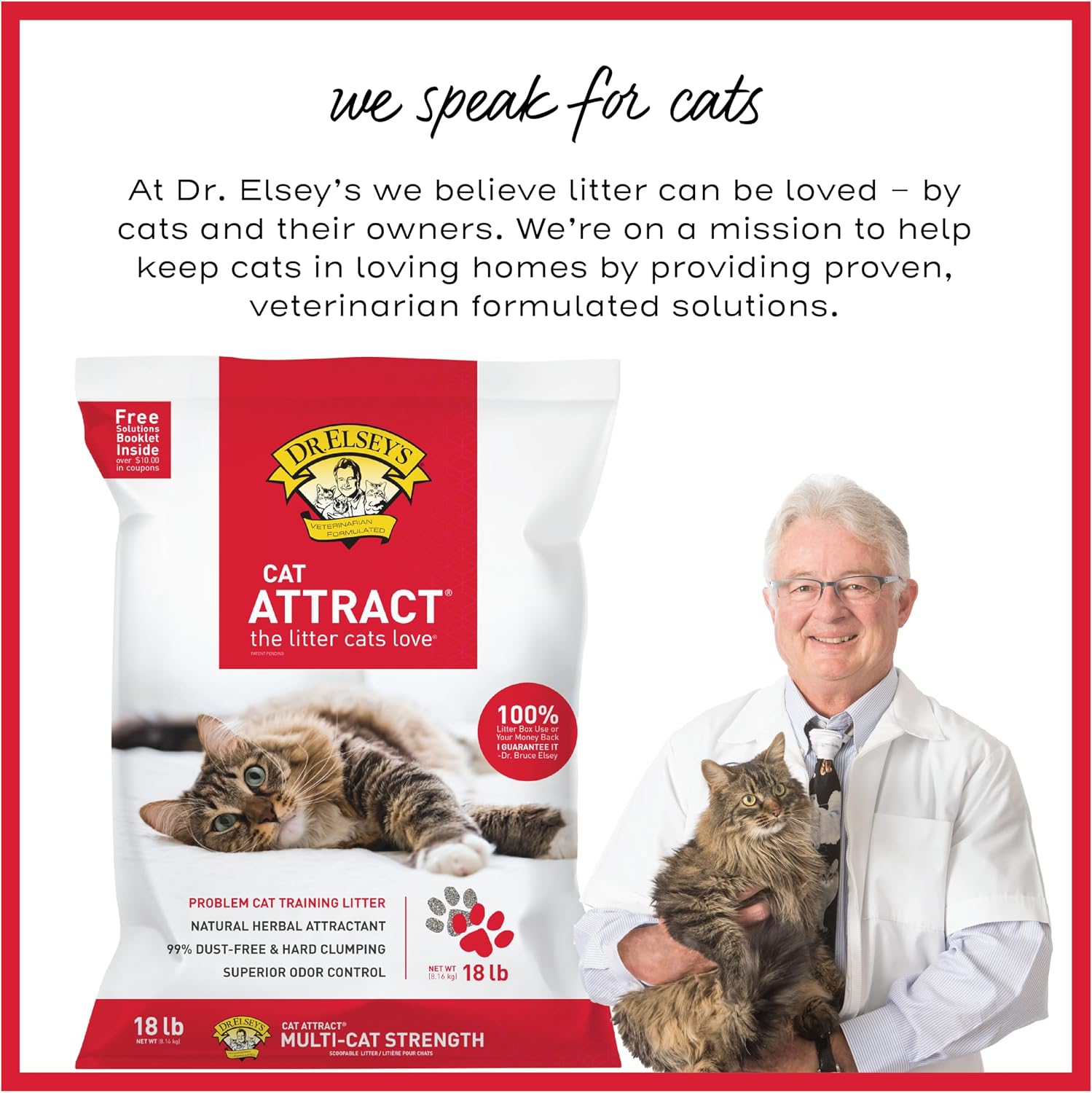 Dr. Elsey's Cat Attract Clumping Clay Cat Litter 40 lb. Bag
