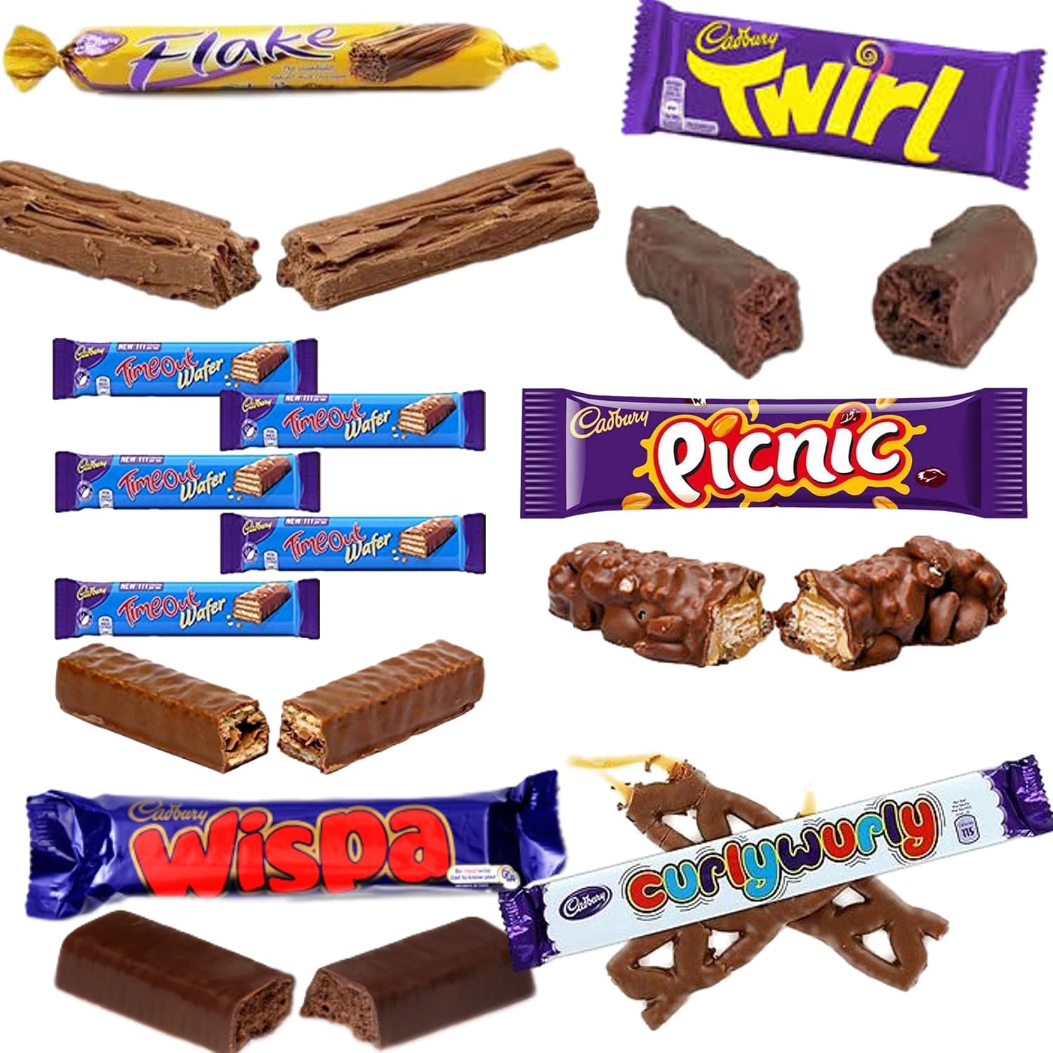 Cadbury Chocolate Gift Box - Bulk Chocolate Bars and Bags of Cadbury Chocolate Favourites (60 Bars)