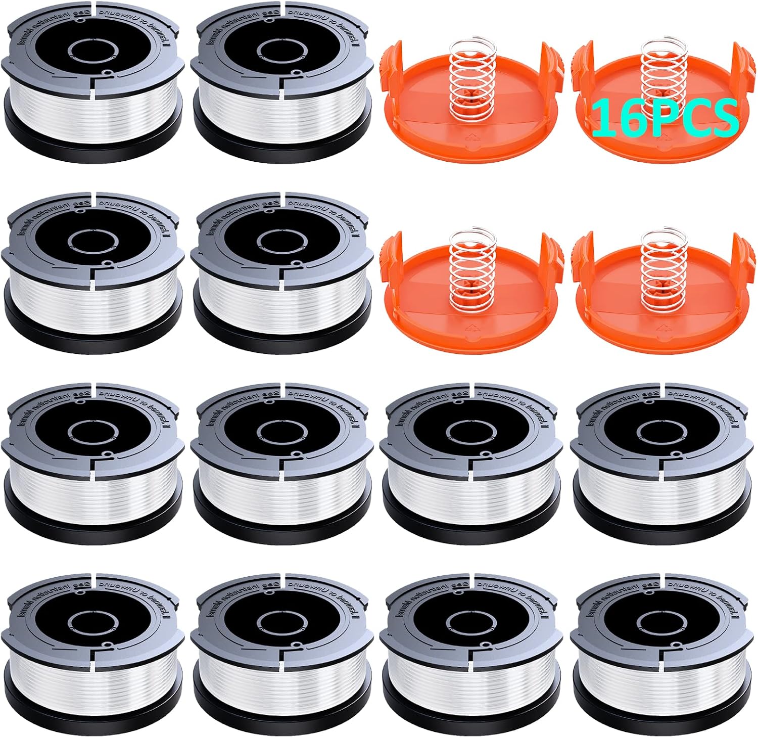 YWTESCH 16 Pack Weed Eater String Compatible with Black+Decker, 360ft 0.065" AF-100 Replacement Spool