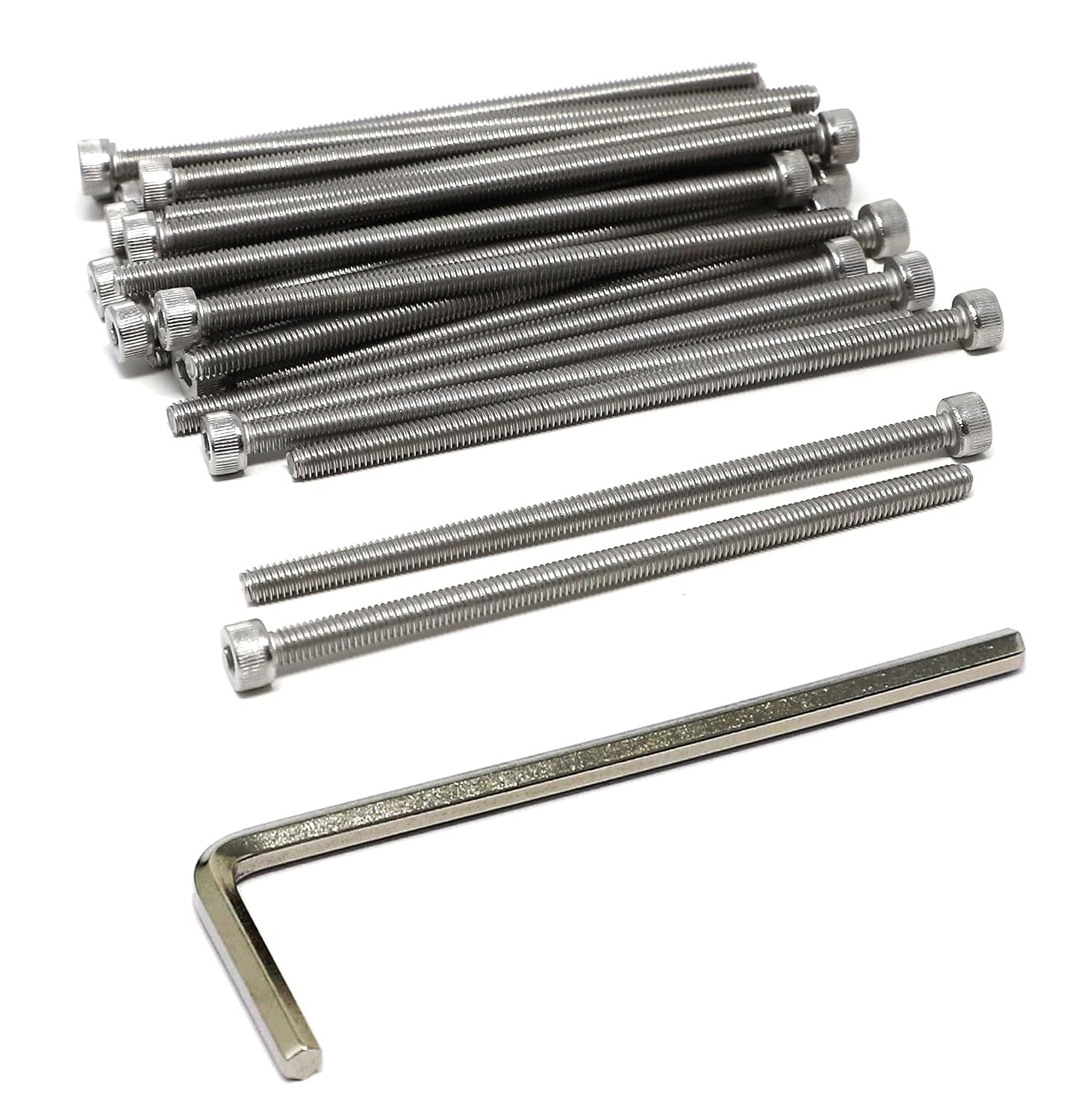 iexcell 20 Pcs M8 x 30/35/40/45/50 mm Stainless Steel 304 Hex Socket Head Cap Screws Bolts Assortment, Fully Threaded