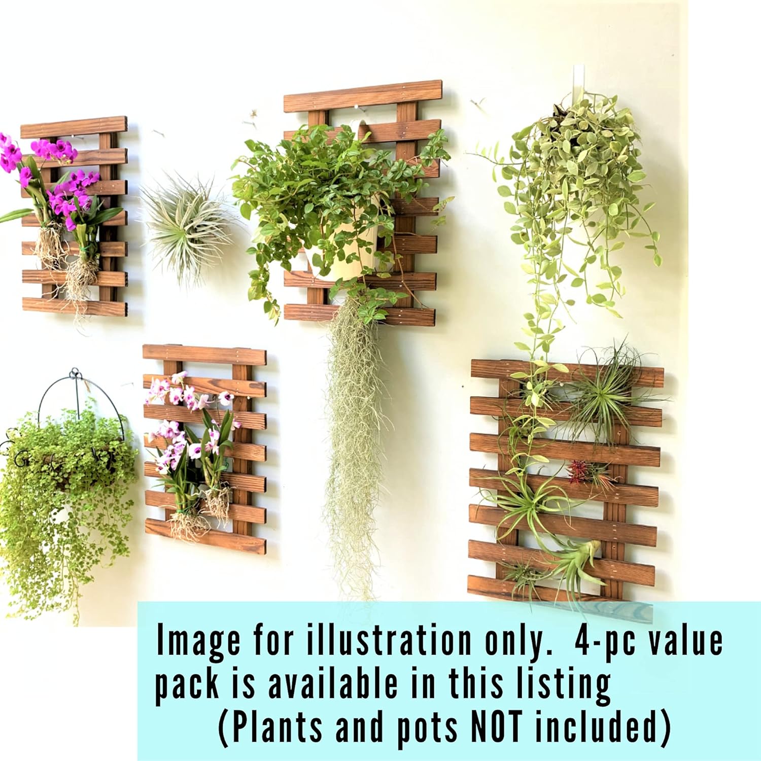 ShopLaLa Wall Planter (60cm, 2 Pack) Hanging Planters for Indoor Plants