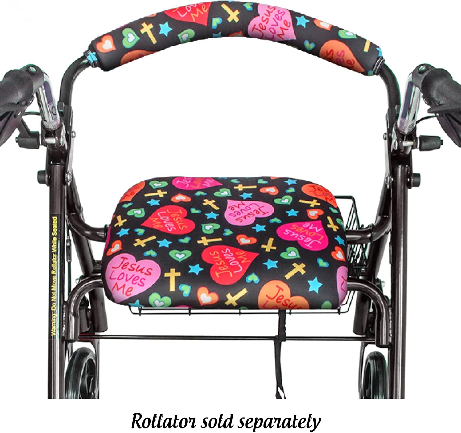 Top Glides Playful Purple Universal Rollator Walker Seat and Backrest Covers (Purple)