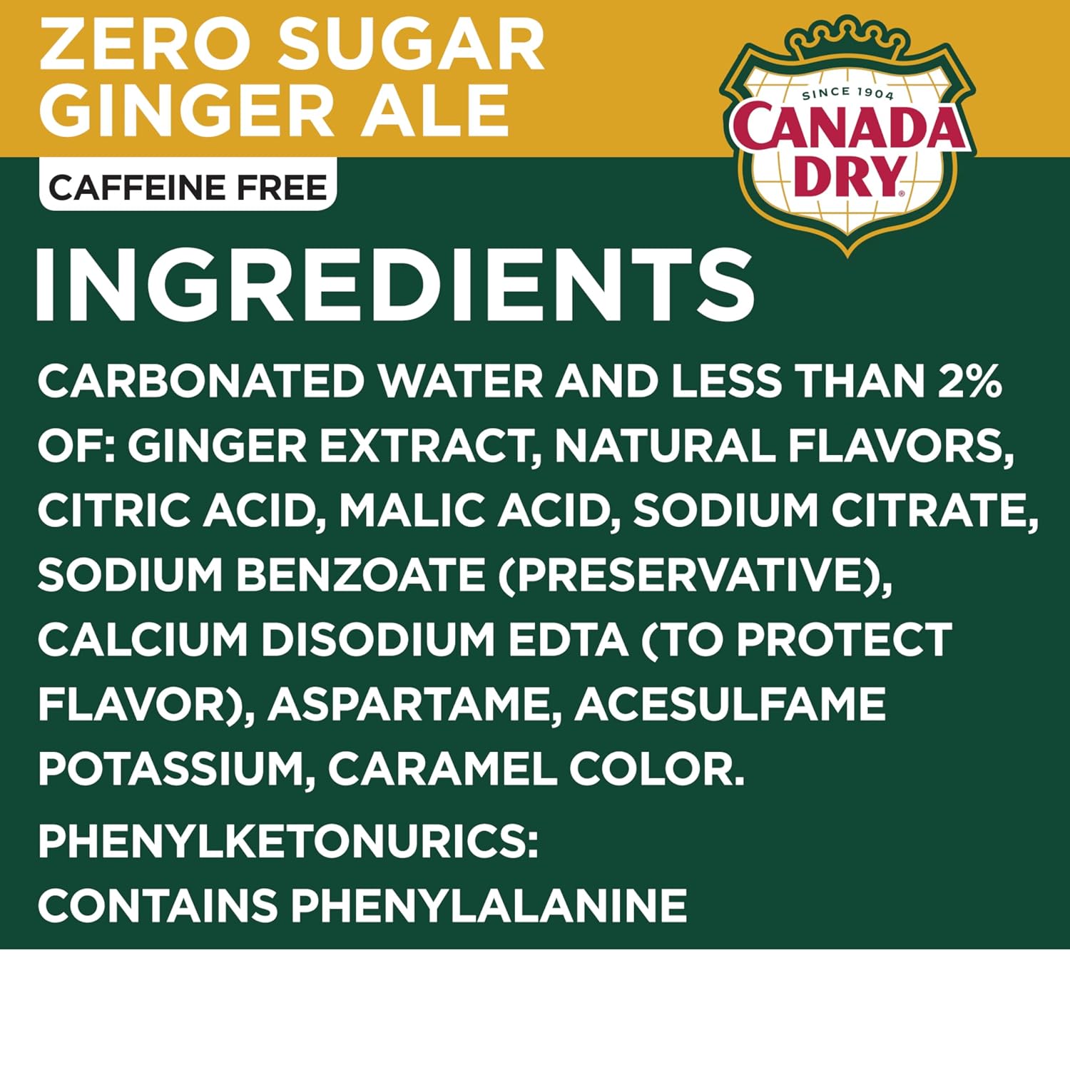 Canada Dry Ginger Ale Soda, 12 fl oz cans, 12 pack
