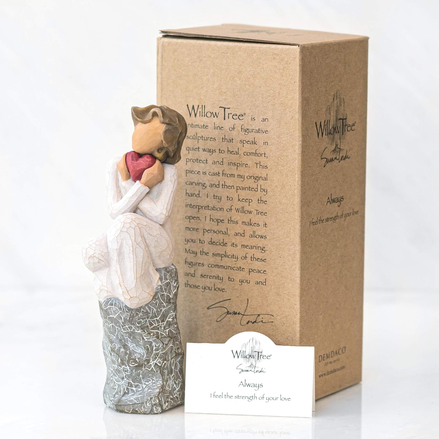 Willow Tree Happiness, Sculpted Hand-Painted Figure | Cast from a Susan Lordi Original Carving, Meaningful Keepsake Gift for Loved Ones, Display on Shelf, Table or Mantel