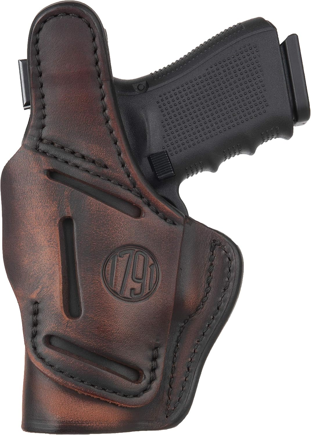 1791 Thumb-Break Gun Holster IWB/OWB, Fits Glock 19, 17, 22, 23, 26, 27 | Right-handed 4-Way leather gun holster also fits Taurus G2, Ruger SR9, Ruger SR9c and S&W M&P 9 M2.0, Glock 32 and 33
