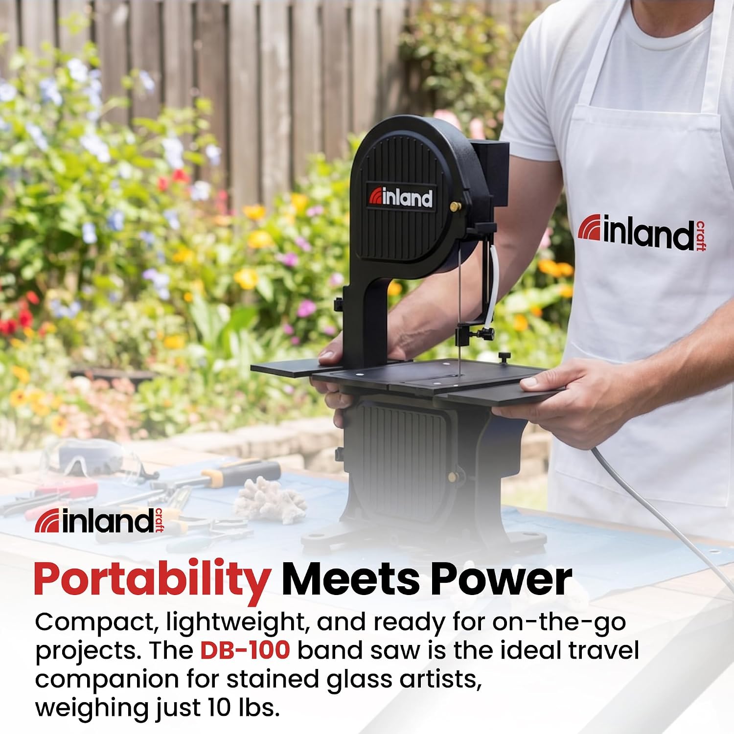 Inland Craft DB-100 Diamond Band Saw Machine for Glass, Rock, Wood & Metal