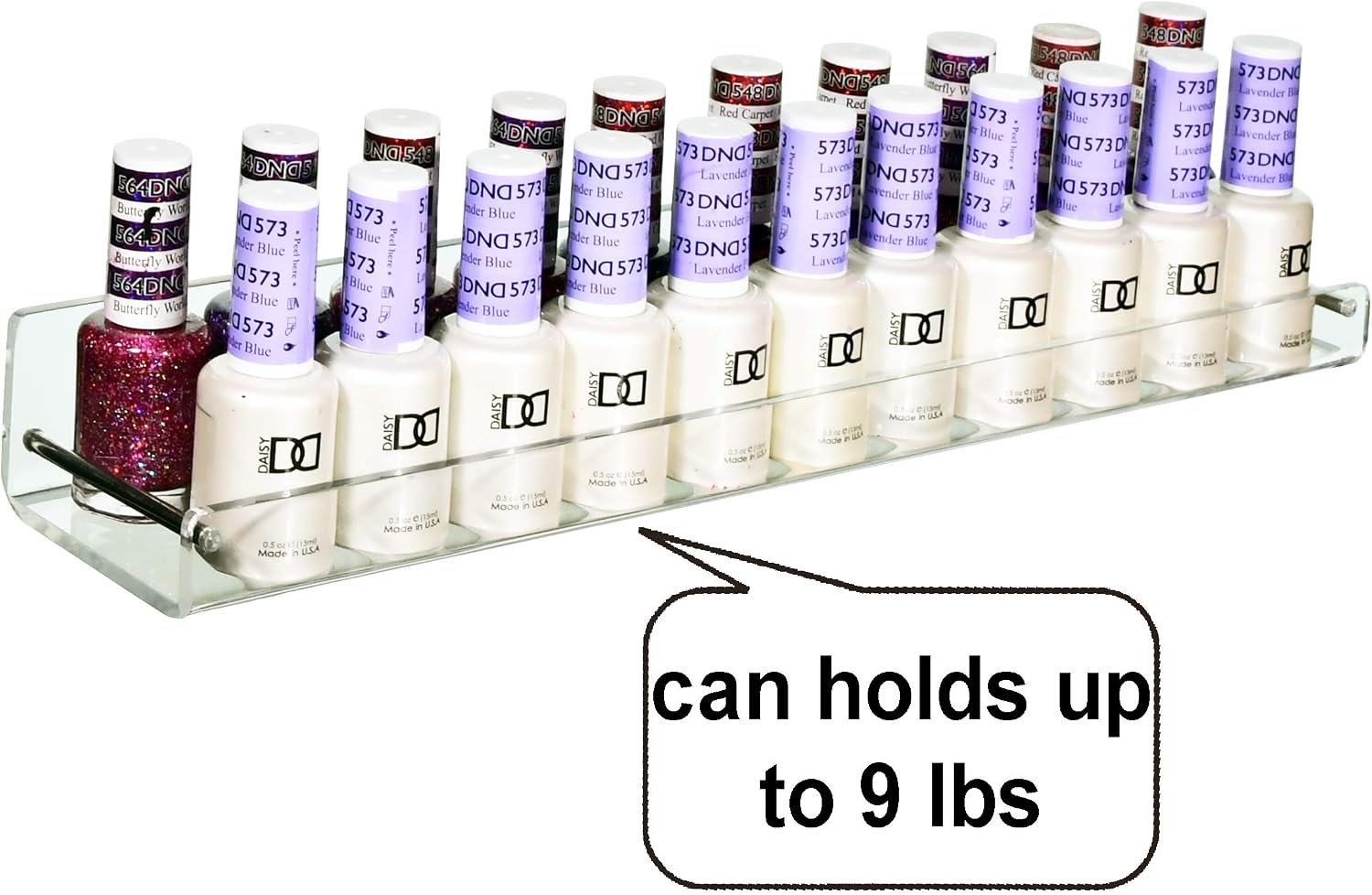 AMT 2 Pack Acrylic Floating Shelves, 15" L x 4" W, Clear Bathroom Wall, Bookshelves, Invisible Display for Office, Bedroom