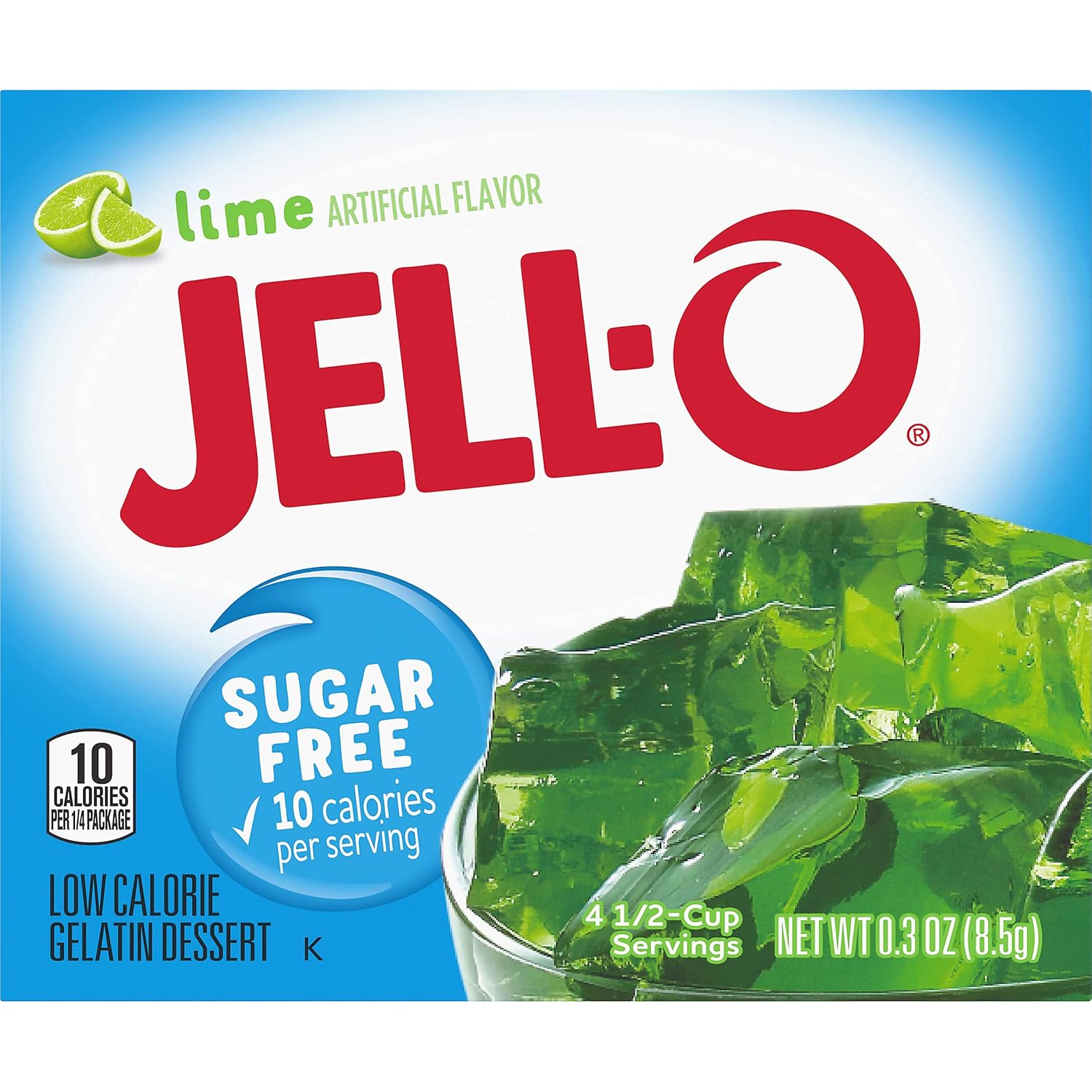 JELL-O Lime Gelatin Dessert Mix (.03 oz Boxes, Pack of 6)