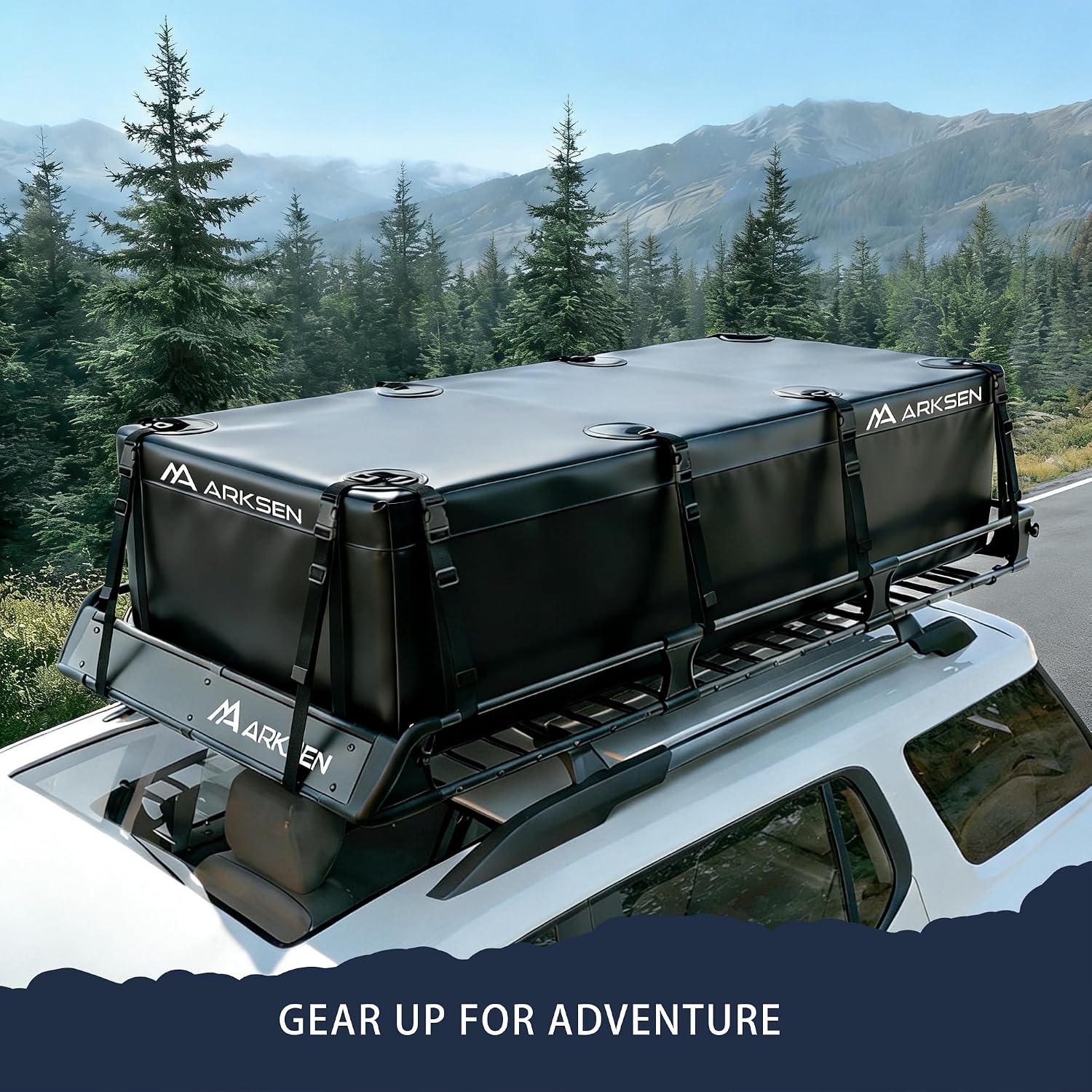 2-in-1 Foldable Fairing Roof Rack Cargo Basket (Deflector & Flat Mode), 64" x 39" Heavy Duty Steel Rooftop Carrier, 250 lbs Max Load, Fits SUV Truck Pickup for Kayaks, Canoes & Luggage