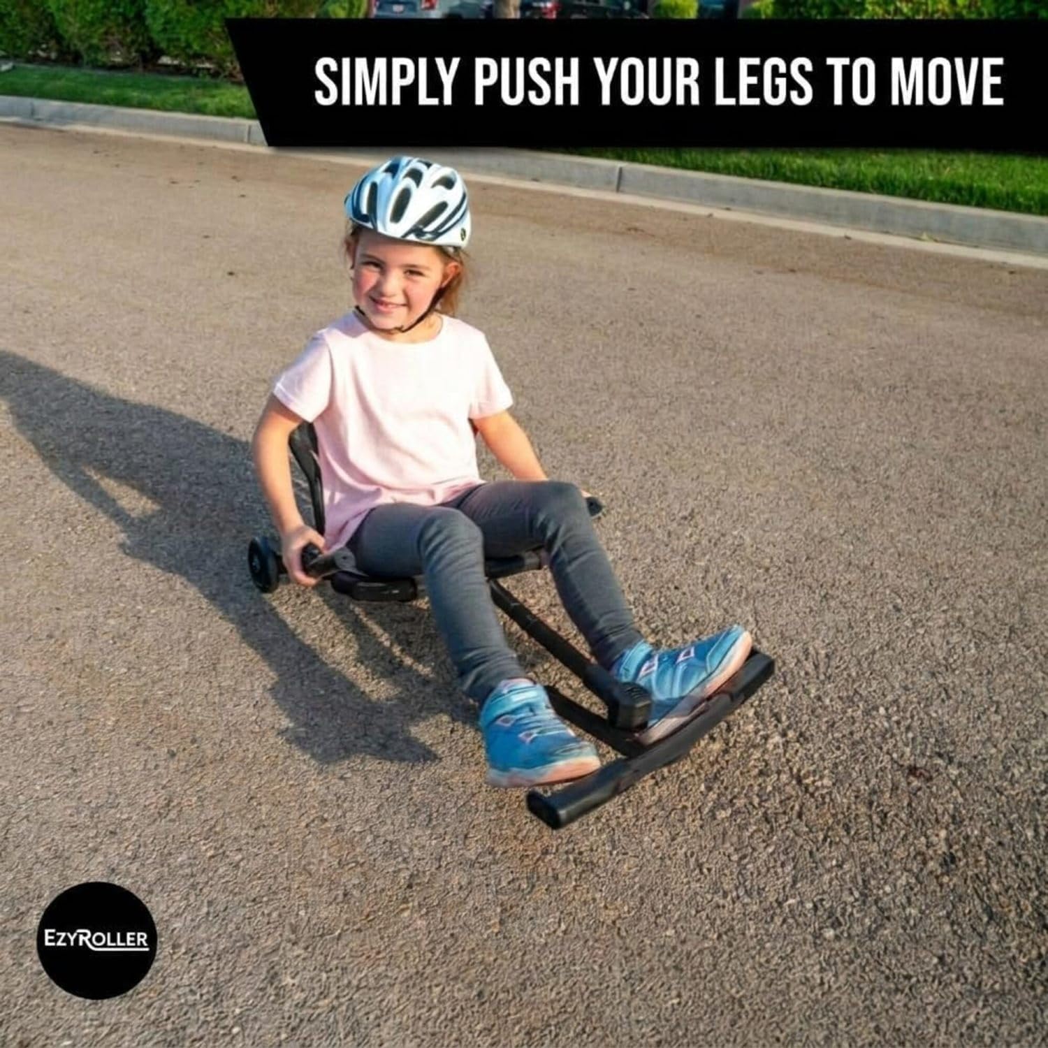 EzyRoller Classic X Ride On Toy for Kids, Ages 3-12, Up to 154 lbs - Black