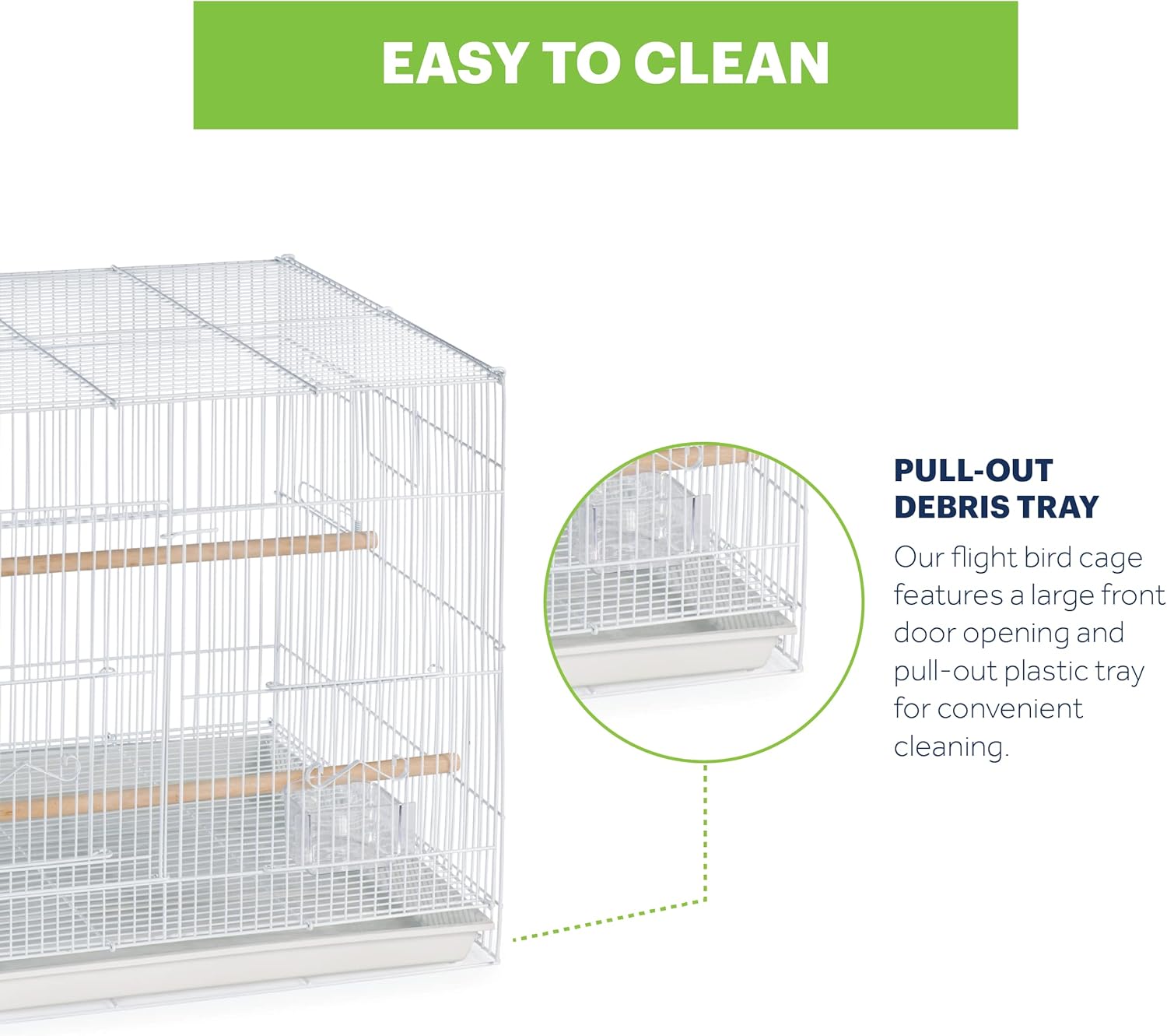 Prevue Pet Products Flight Cage Metal Steel Bird Crate, Multi-Bird Home Stackable Cage for Birds, Home Crate for Extra-Small Pet Parakeets, Finches