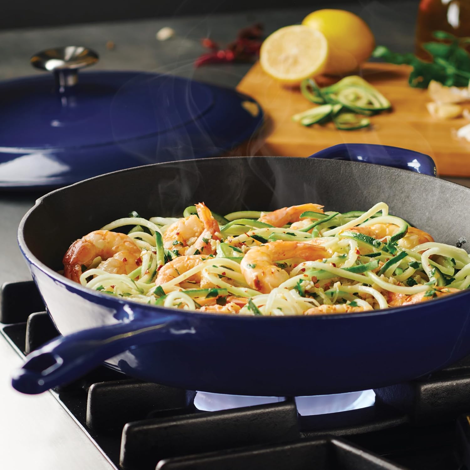 Tramontina Bestow Enameled Cast Iron 10-Inch Skillet, Blue | Perfect Pan for Frying, Searing, and Oven-to-Table Cooking