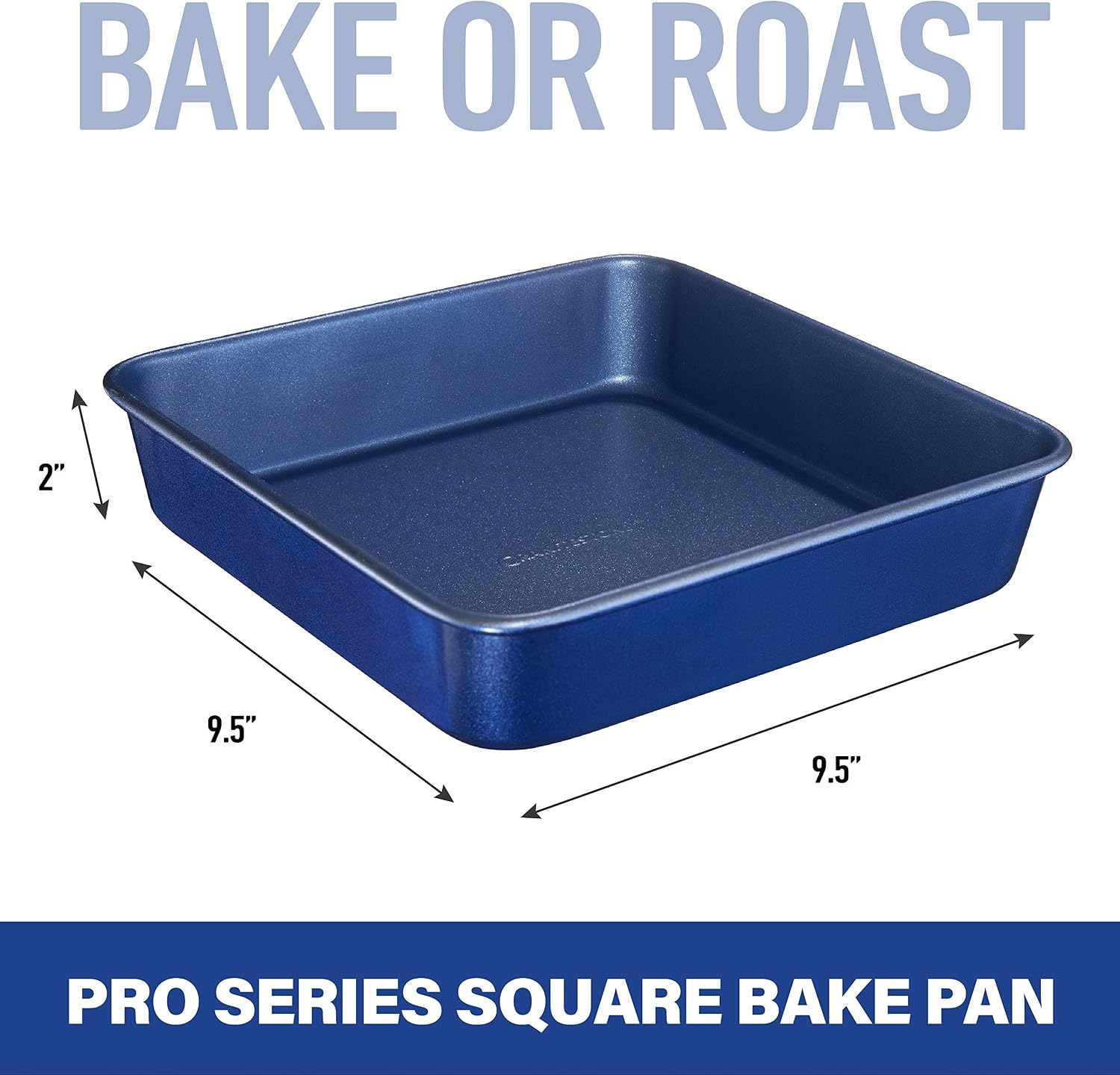 Granitestone Blue Nonstick 9.7in x 5.75in x 2.8in Loaf Pan, Oven Safe up to 500F, Dishwasher Safe