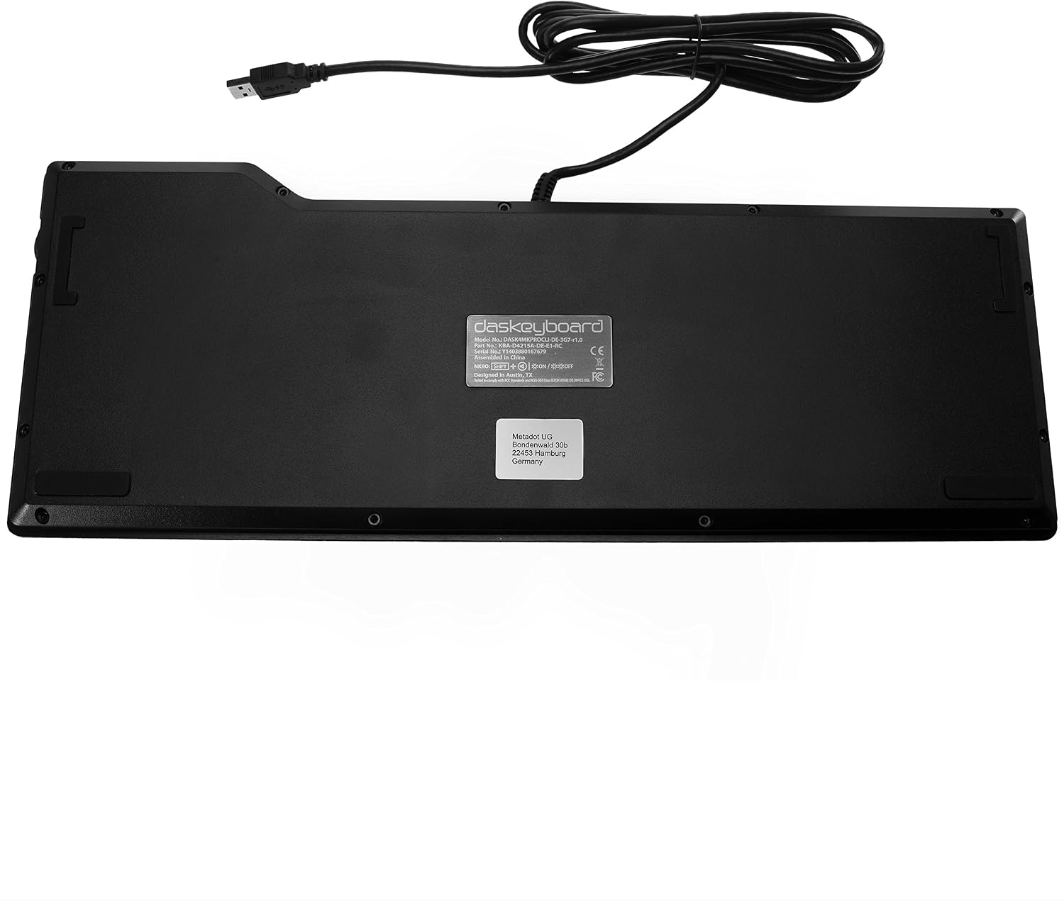 Das Keyboard 4 Professional Wired Mechanical Keyboard, Cherry MX Brown Mechanical Switches, 2-Port USB 3.0 Hub, Volume Knob, Aluminum Top (104 Keys, Black)