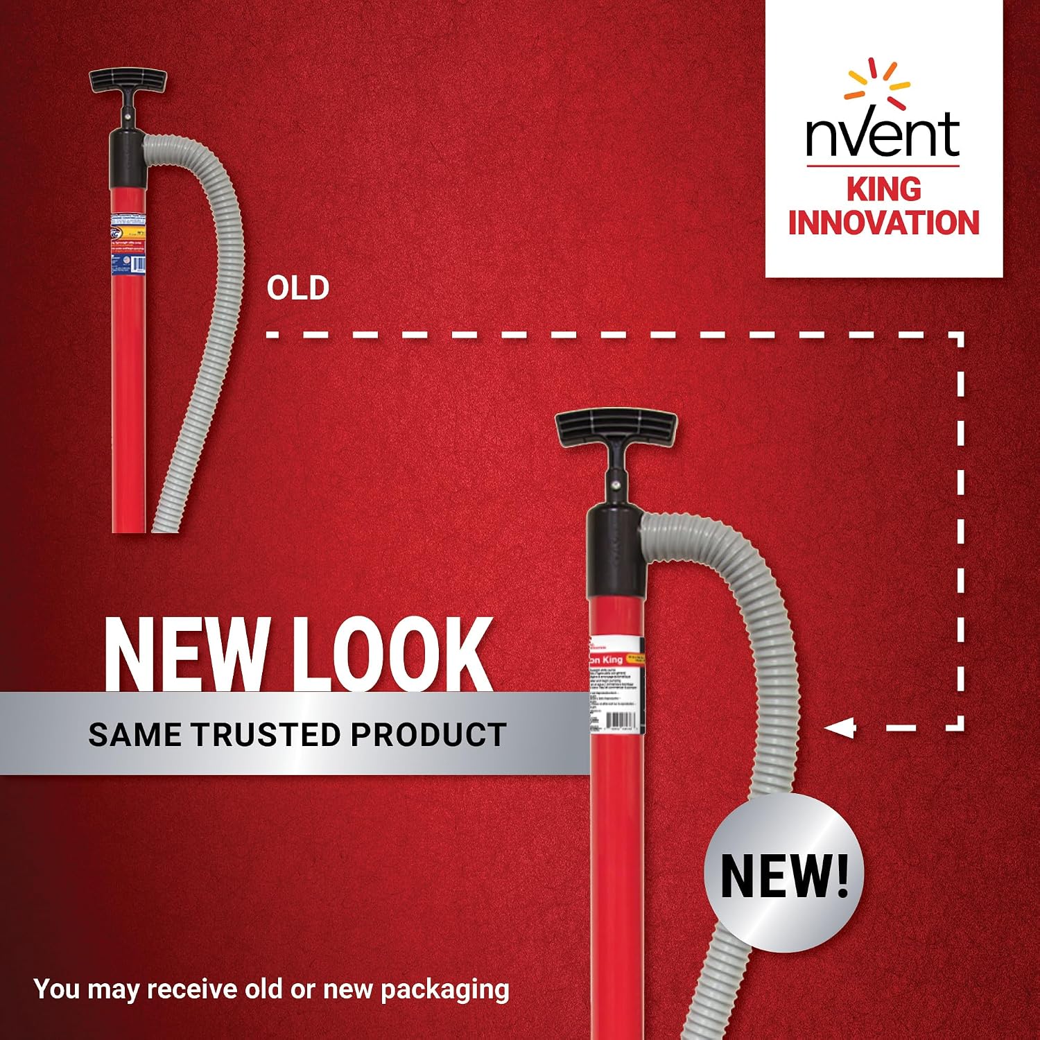 nVent KING INNOVATION 48036 Siphon King 36 in Utility Hand Pump | 36 in Hose, Manual Water Transfer Pump for Drainage, Irrigation & Liquid Removal (Formerly: King Innovation)