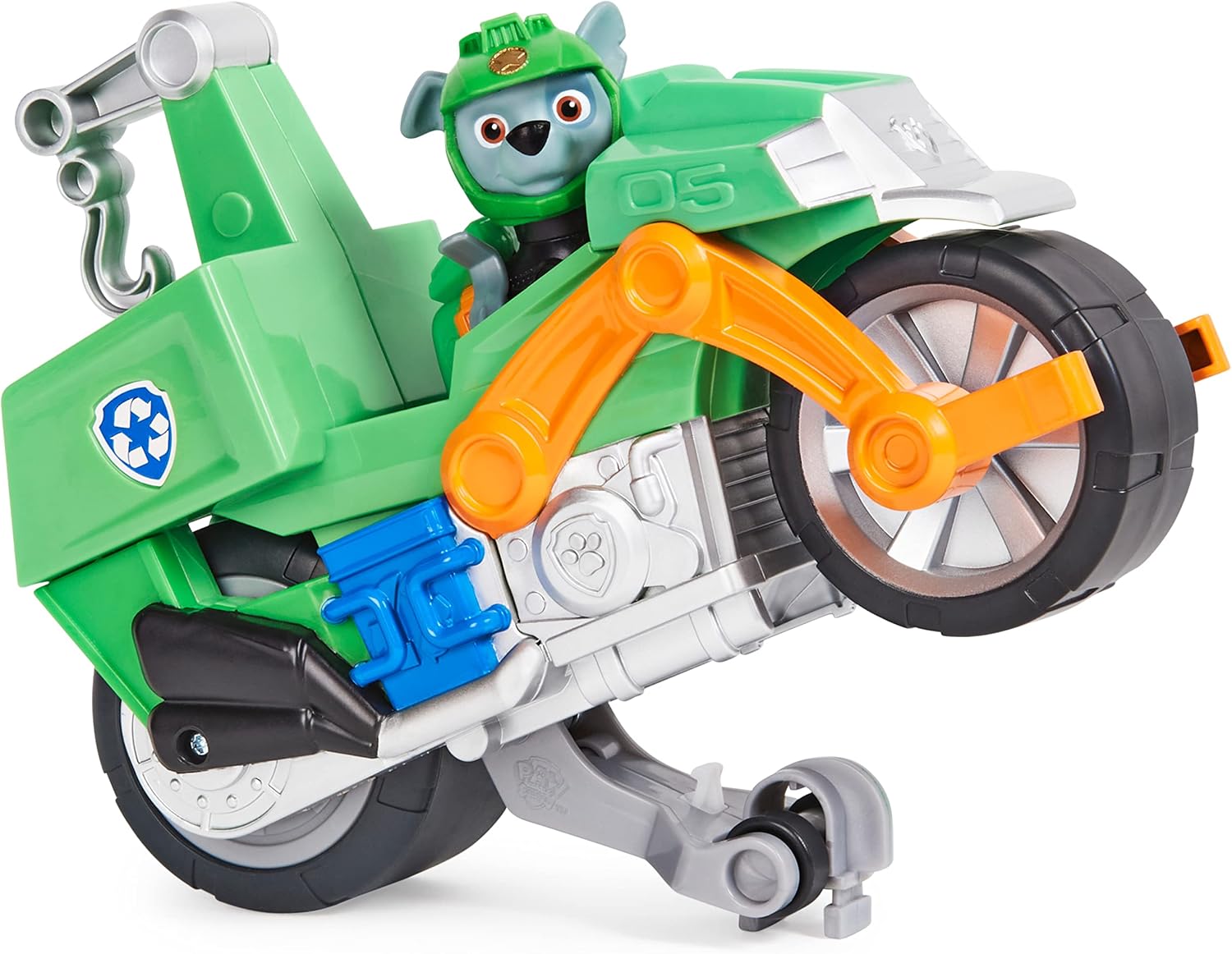 PAW Patrol, Moto Pups Wildcat’s Deluxe Pull Back Motorcycle Vehicle with Wheelie Feature and Toy Figure
