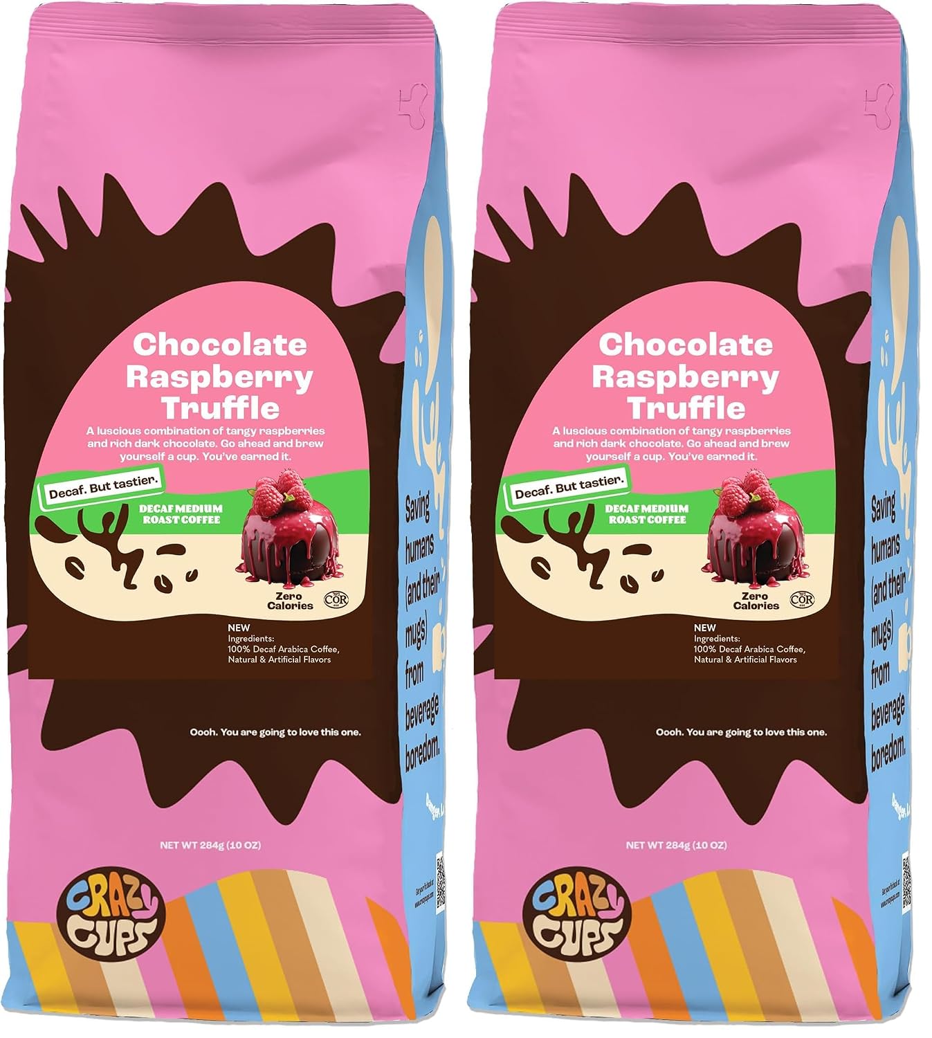 Crazy Cups Flavored Ground Coffee, Cinnamon French Toast, in 10 oz Bag, For Brewing Flavored Hot or Iced Coffee