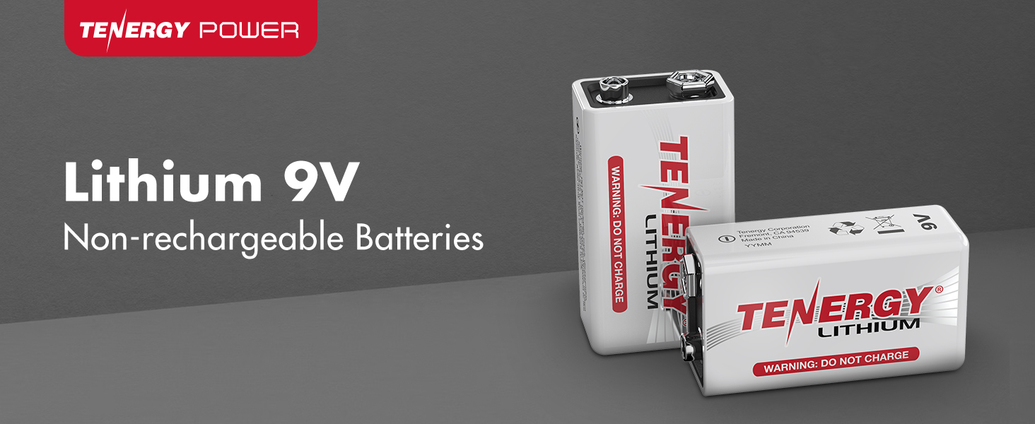 Lithium 9 volt non-rechargeable batteries