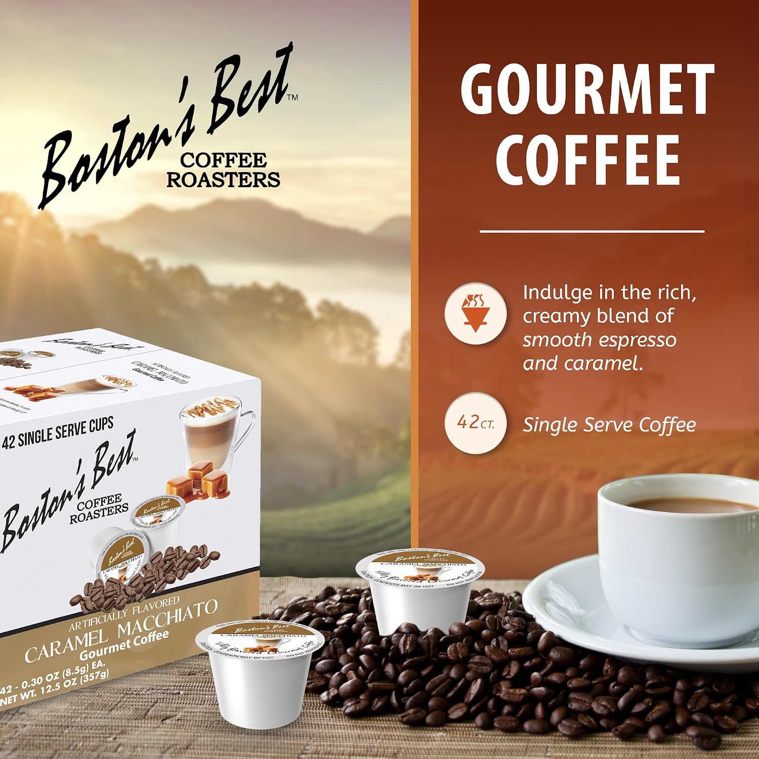Boston’s Best - Aloha Coconut Flavored Delicious Gourmet Coffee Compatible with Keurig Coffee Maker, 1 Count (42 Single Serve Cups)
