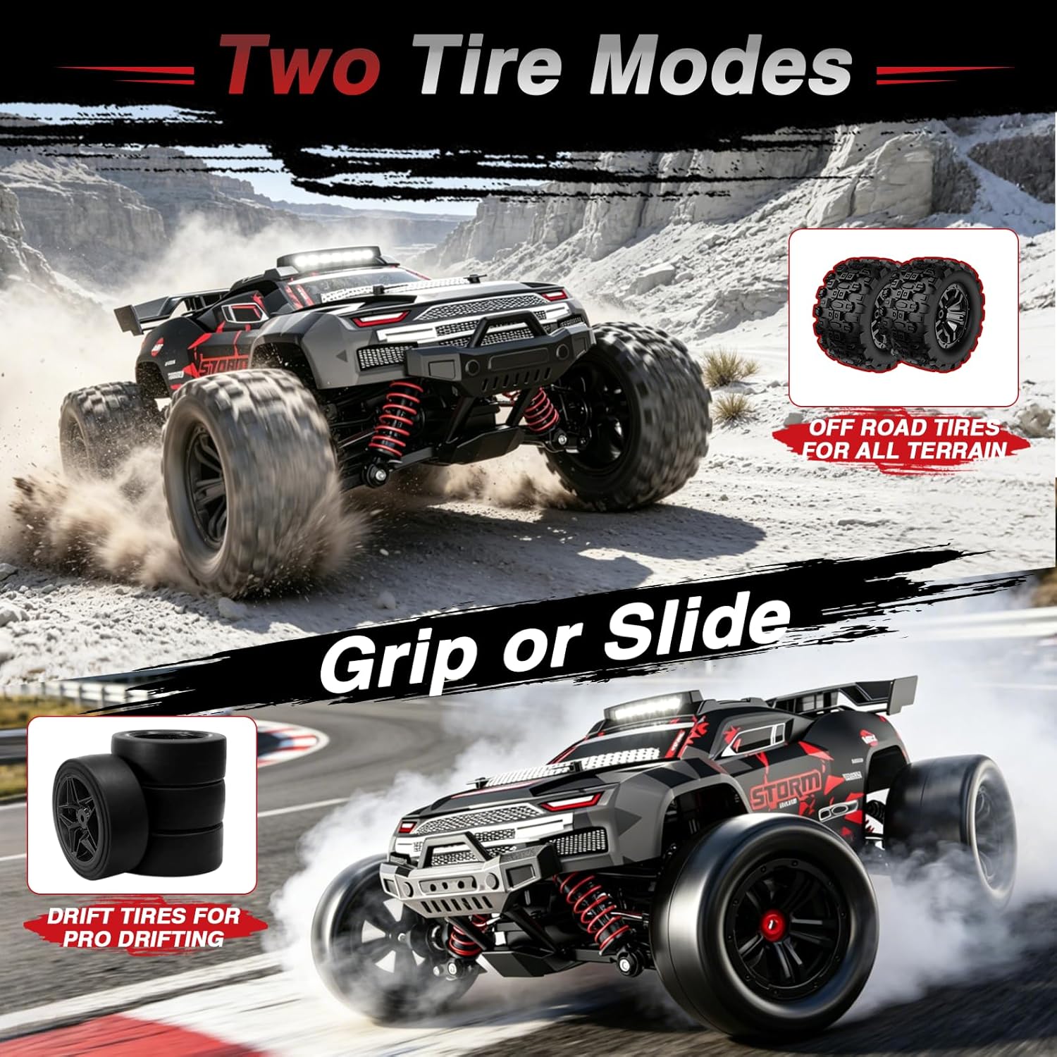 KGF 1:18 Scale All Terrain RC Cars for Adults, High Speed Remote Control Car | Fast RC Cars for Boys Age 8-1, 2.4GHz 4WD Off Road Monster Truck