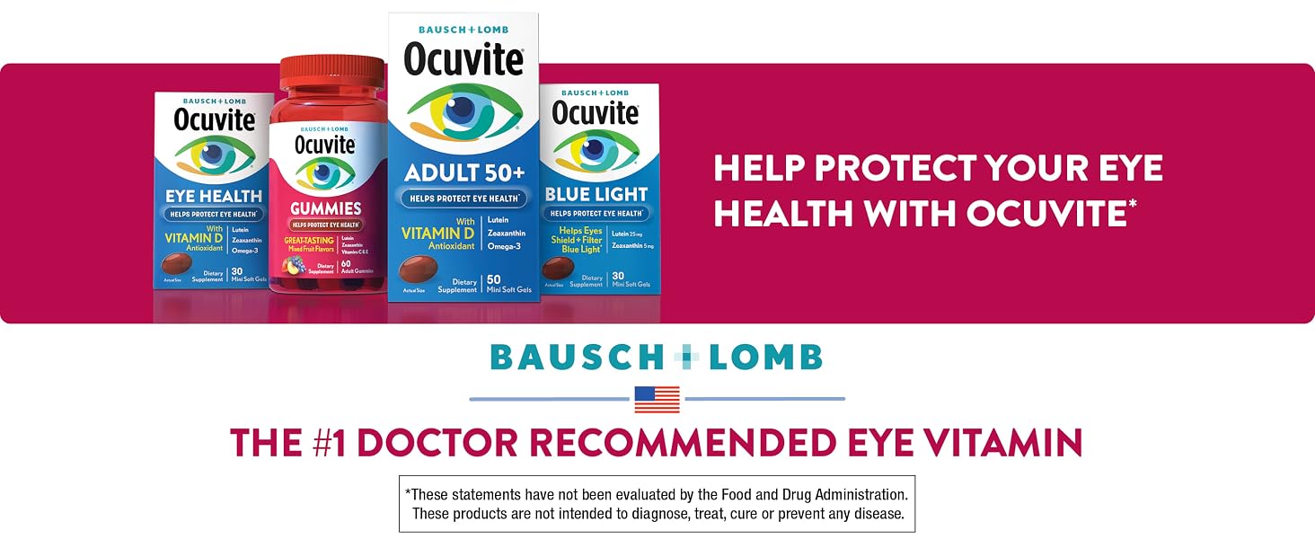 Help protect your eye health with Ocuvute. The #1 doctor recommended eye vitamin.