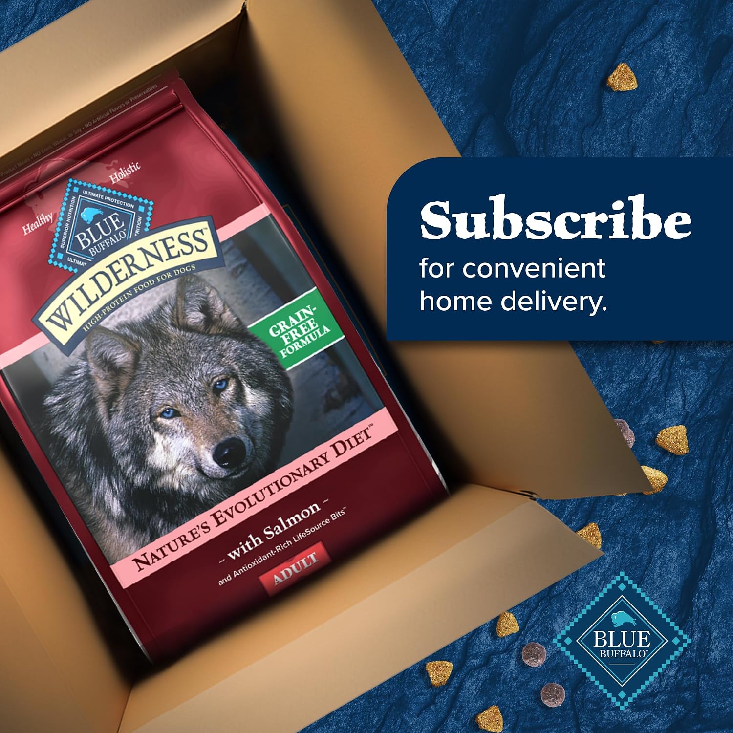 Blue Buffalo Wilderness Chicken Adult Dry Dog Food, Grain-Free, 24 lb | 39g Protein, Real Chicken #1 Ingredient, Supports Immunity with Antioxidant-Rich LifeSource Bits, Promotes Healthy Muscles