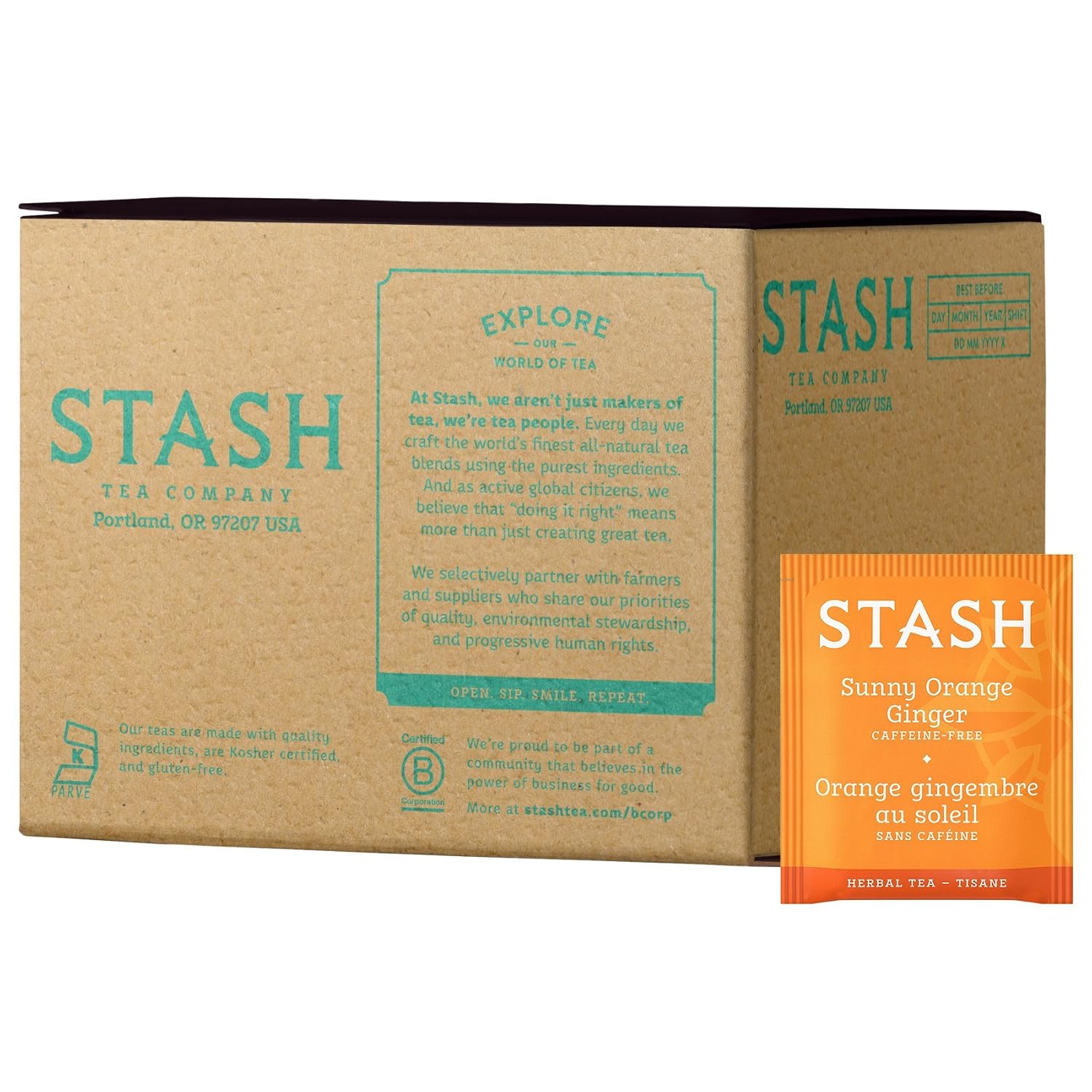 Stash Tea Premium Green Tea, Box of 100 Tea Bags