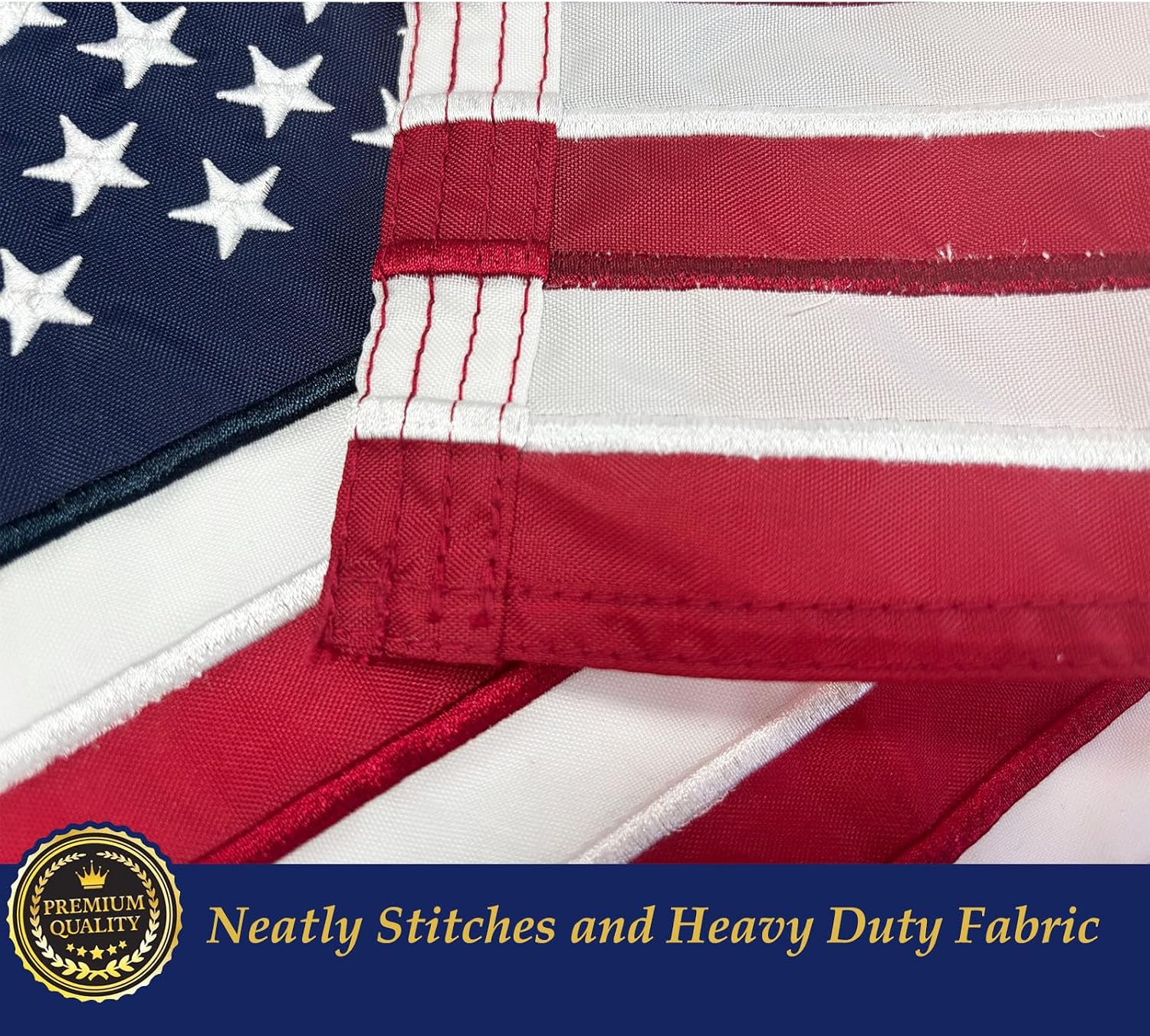 TOPFLAGS American Flag 4x6 Heavy Duty Outdoor US Flags for Outside Embroidered Stars USA Banner Sewn Stripes with Brass Grommets Vibrant Color